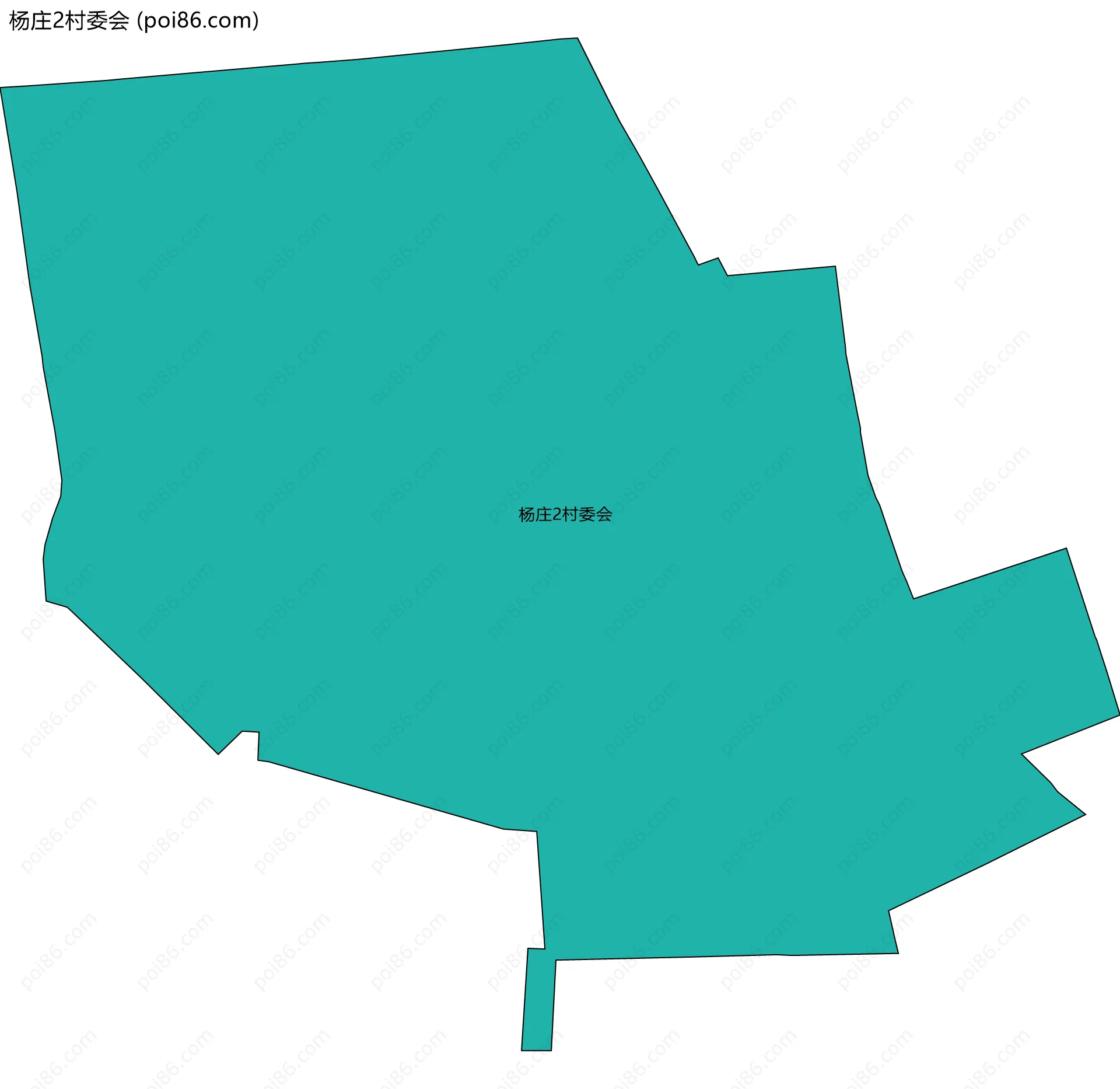 杨庄2村委会边界地图
