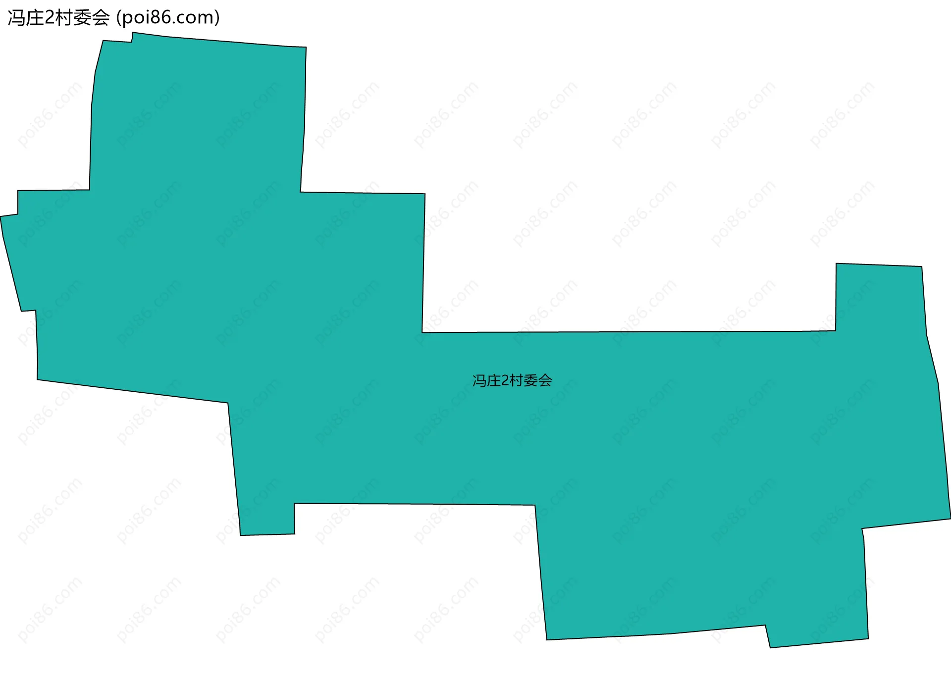 冯庄2村委会边界地图