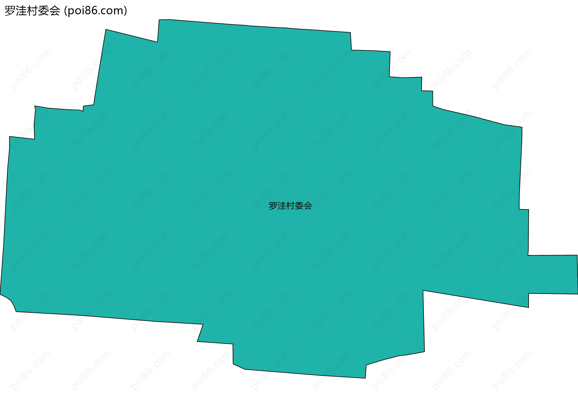 罗洼村委会边界地图