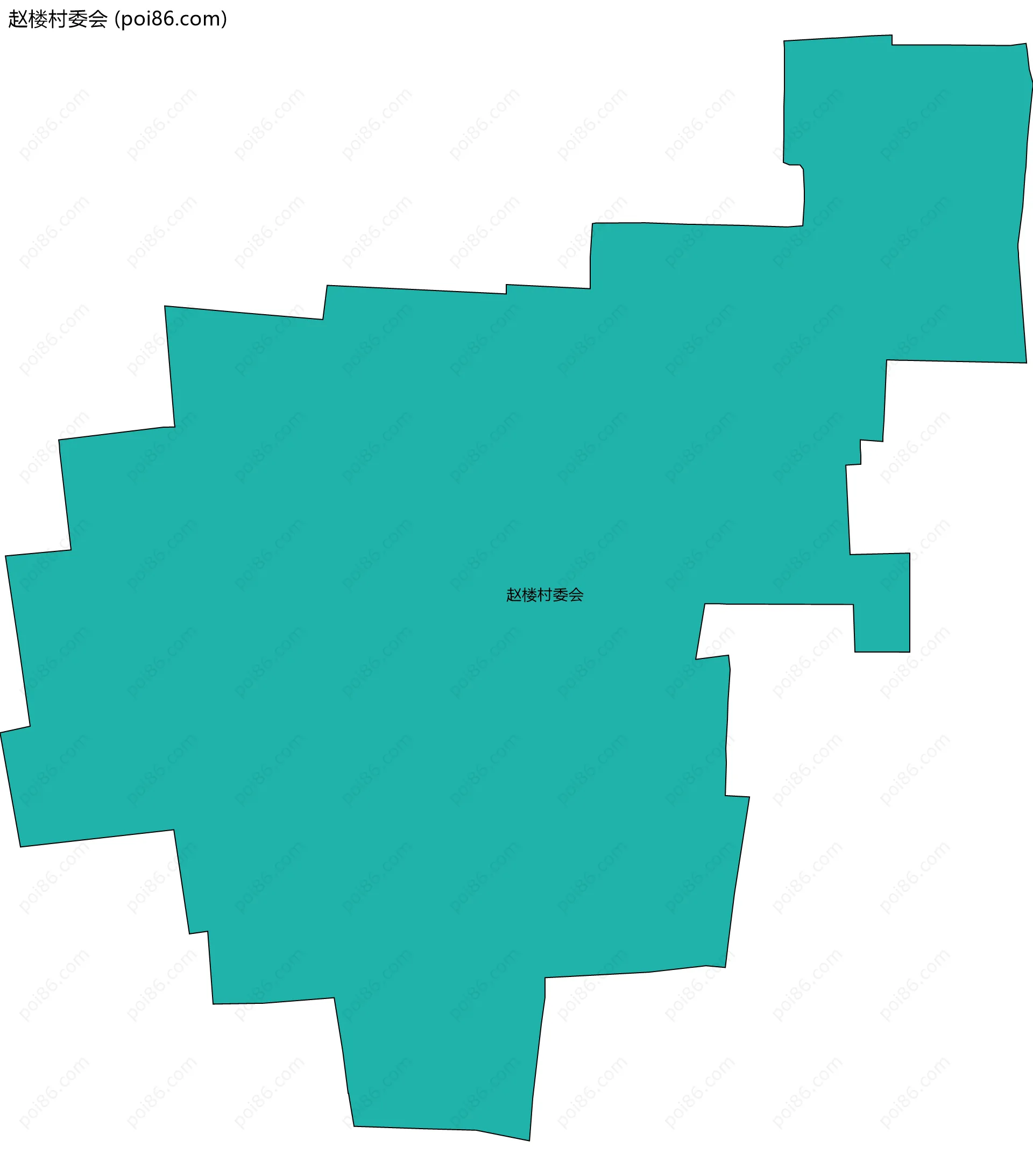 赵楼村委会边界地图