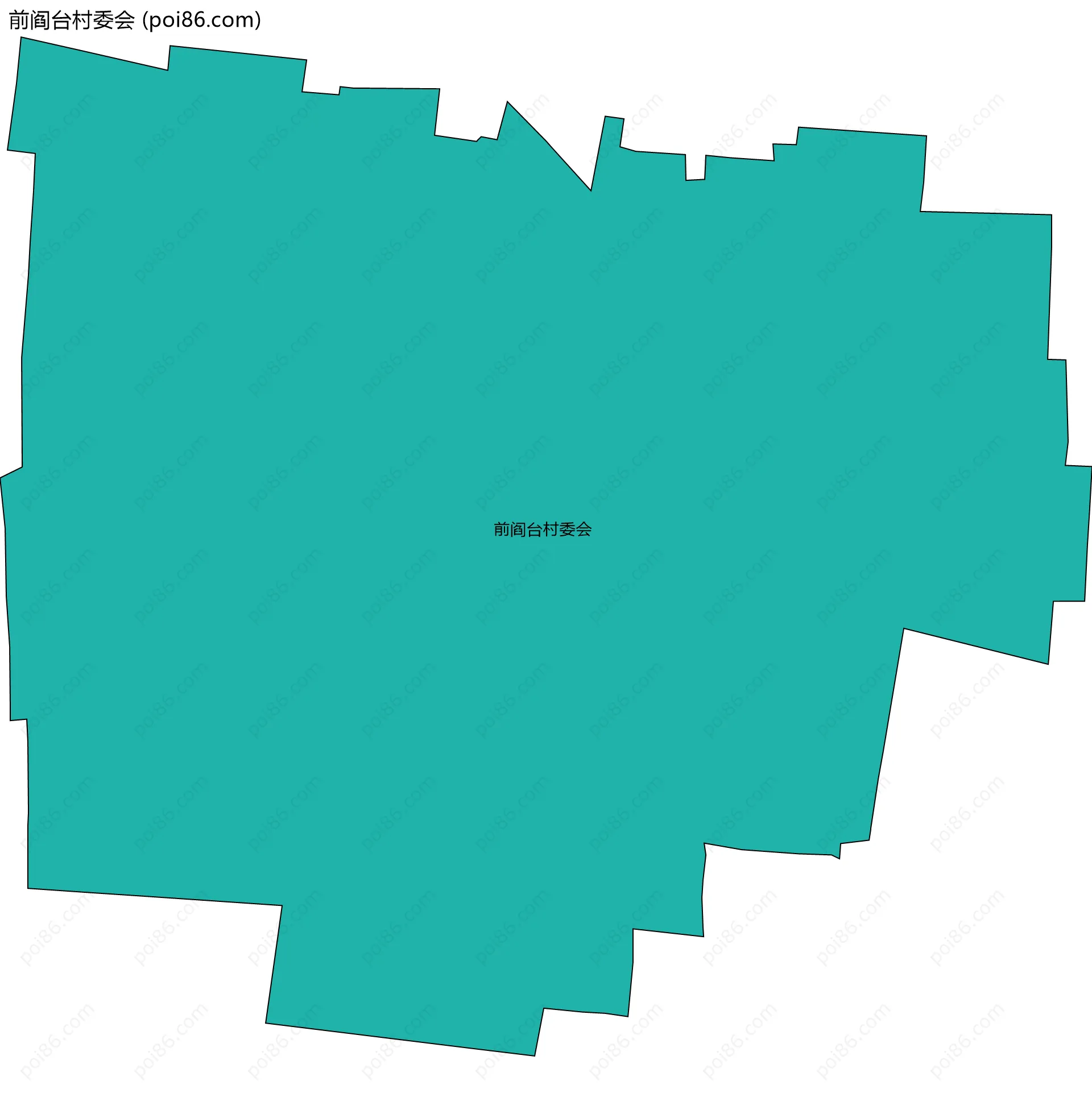 前阎台村委会边界地图