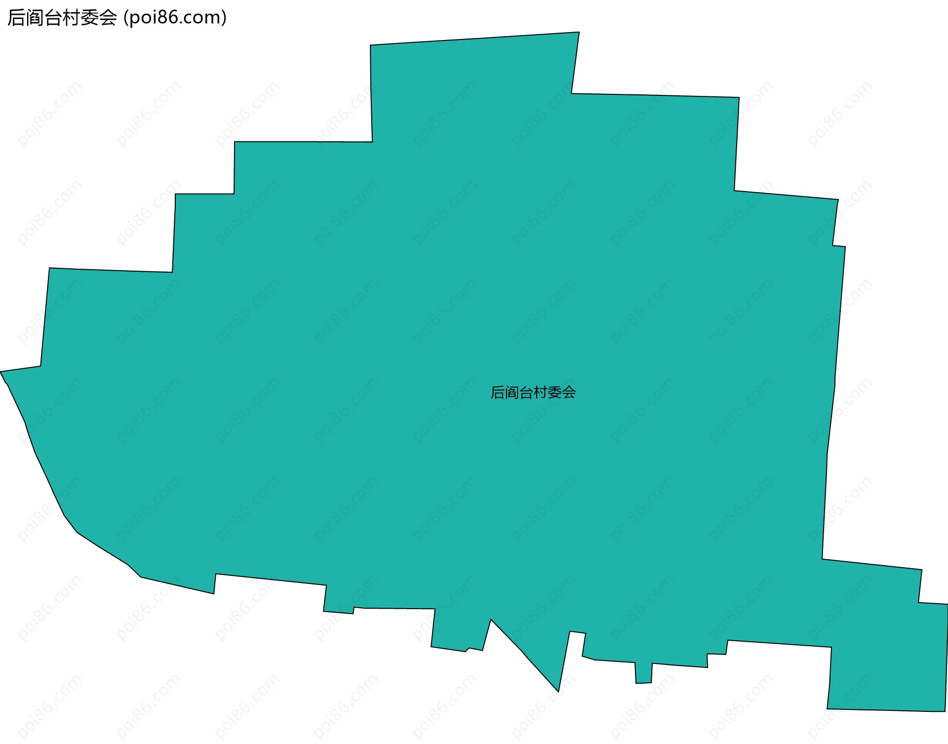 后阎台村委会边界地图