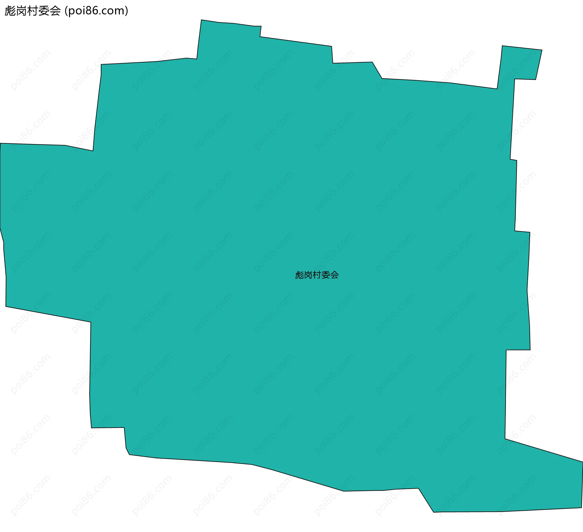 彪岗村委会边界地图