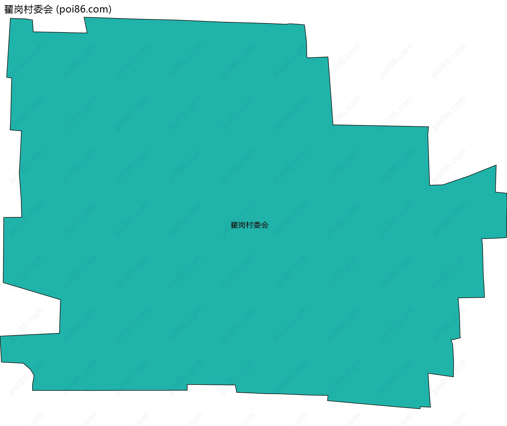 翟岗村委会边界地图