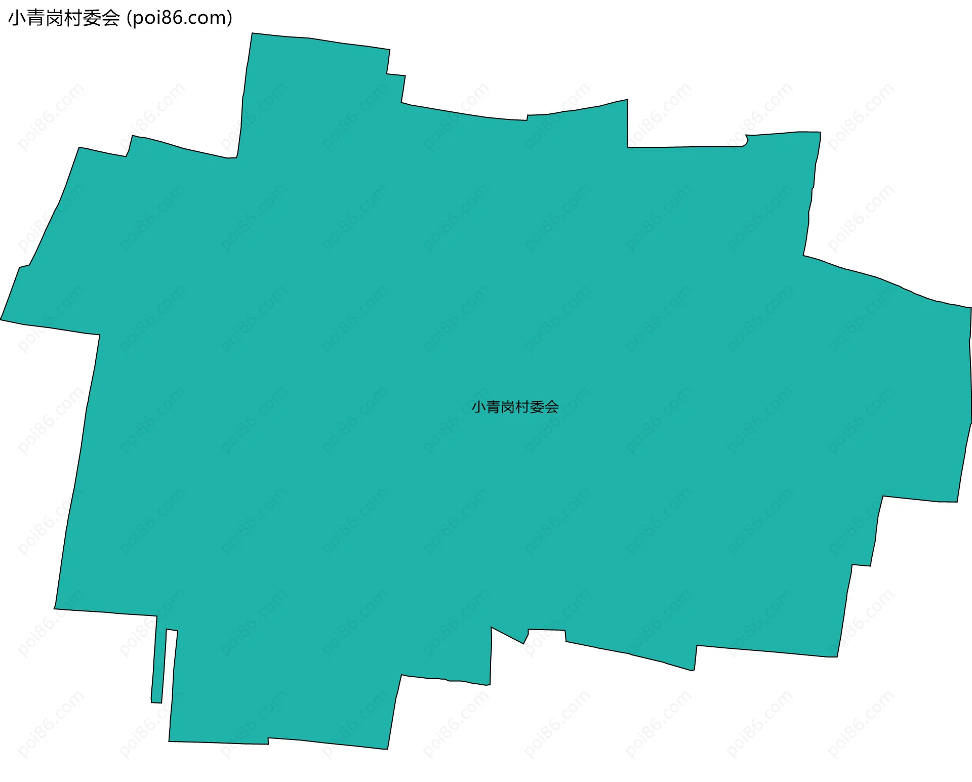 小青岗村委会边界地图