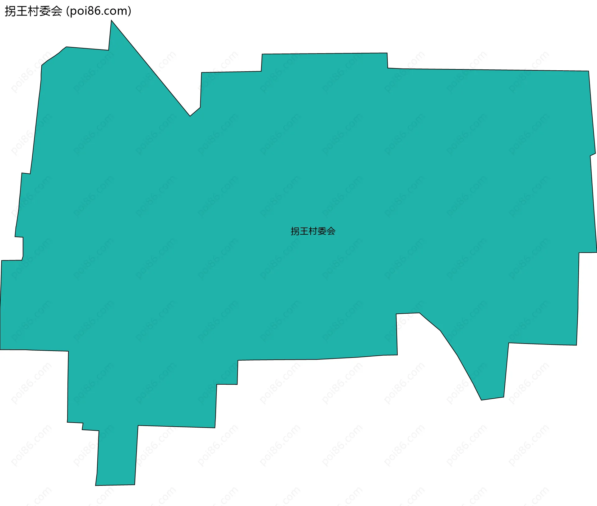 拐王村委会边界地图