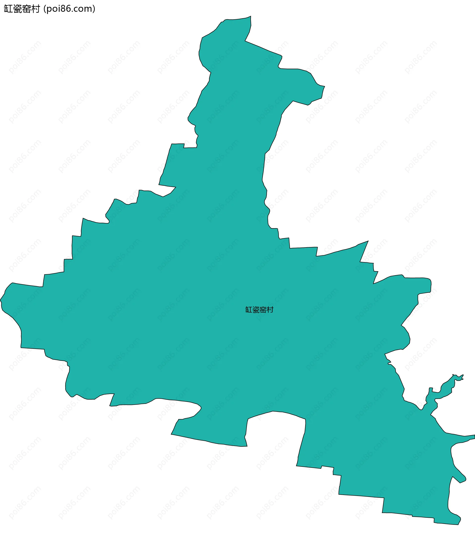 缸瓷窑村边界地图