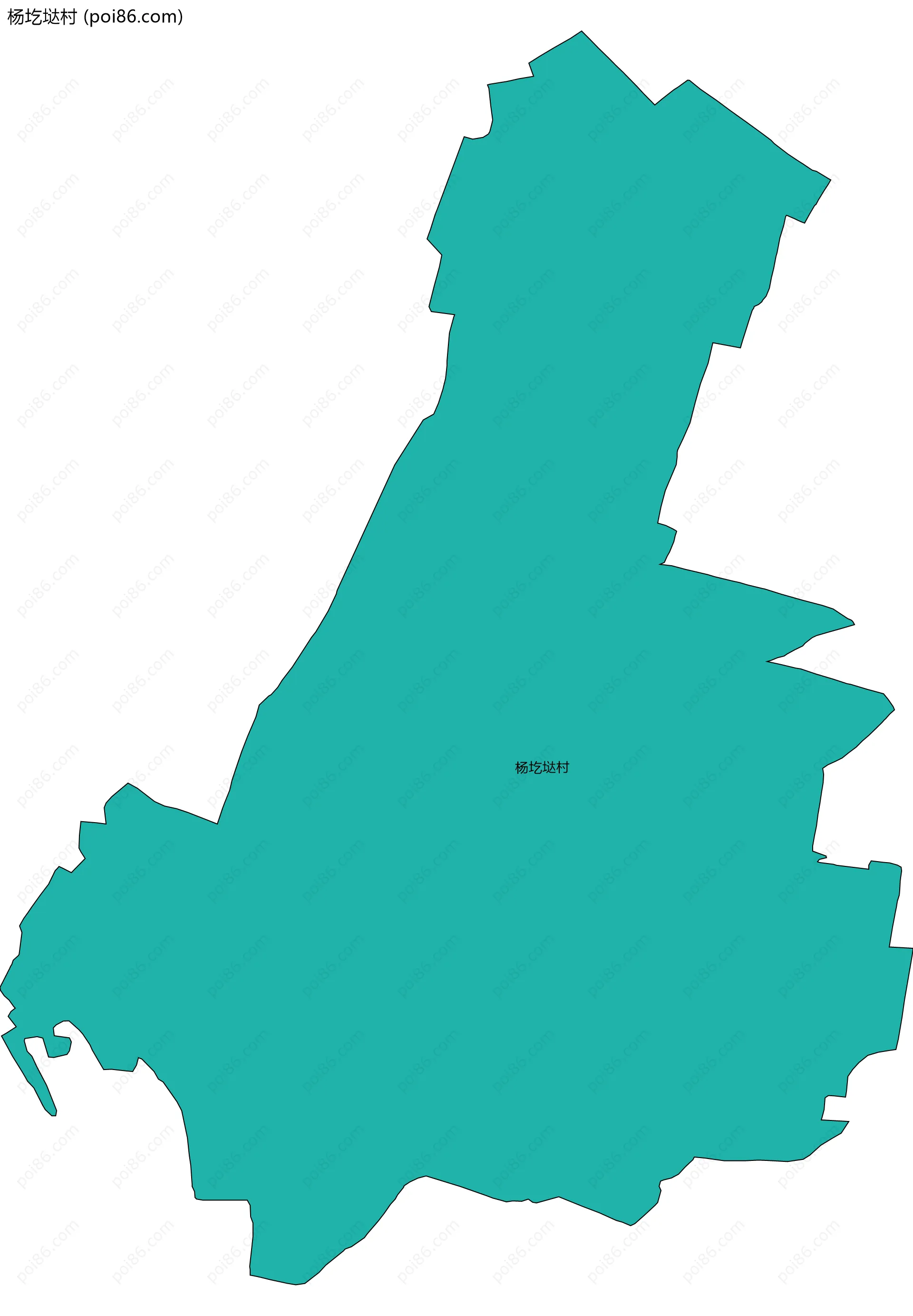 杨圪垯村边界地图