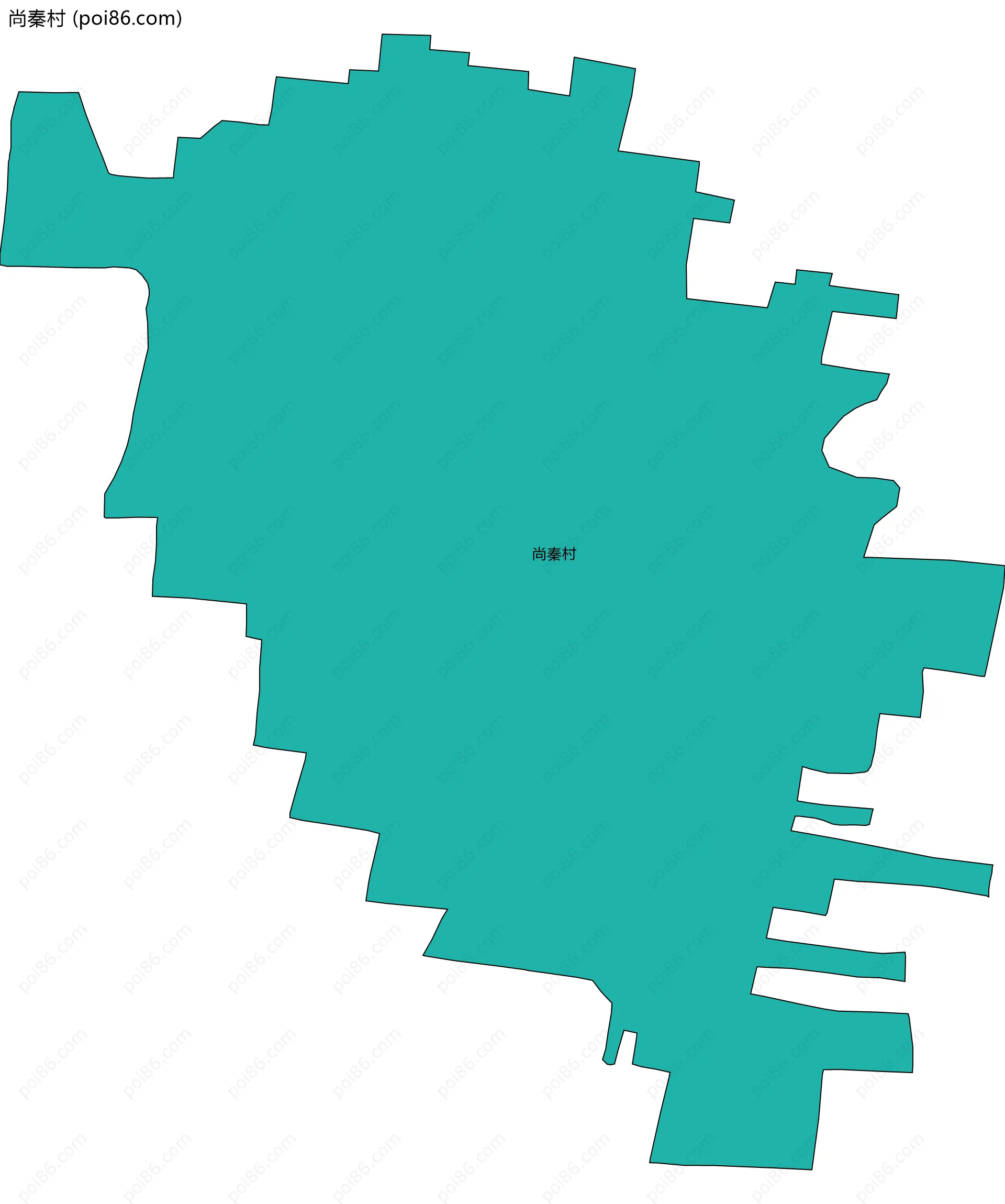 尚秦村边界地图