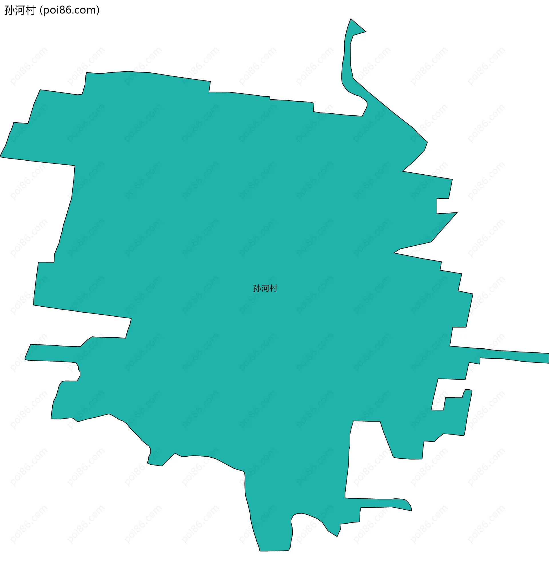 孙河村边界地图