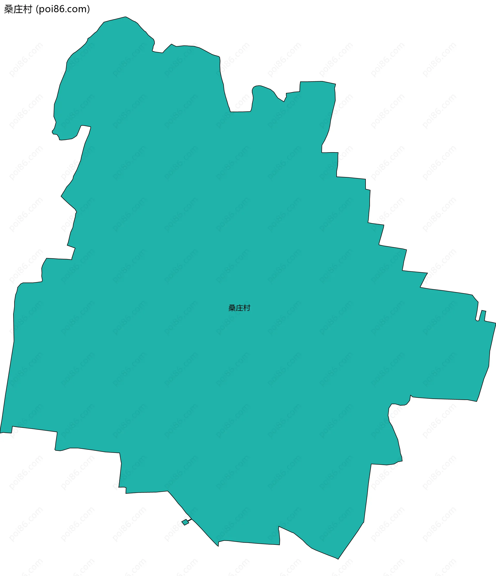 桑庄村边界地图