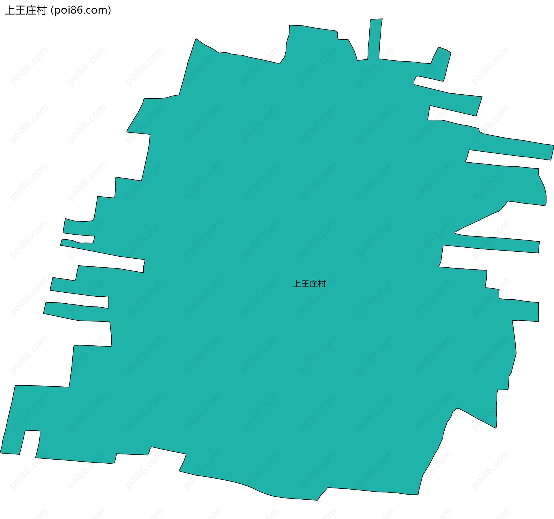 上王庄村边界地图