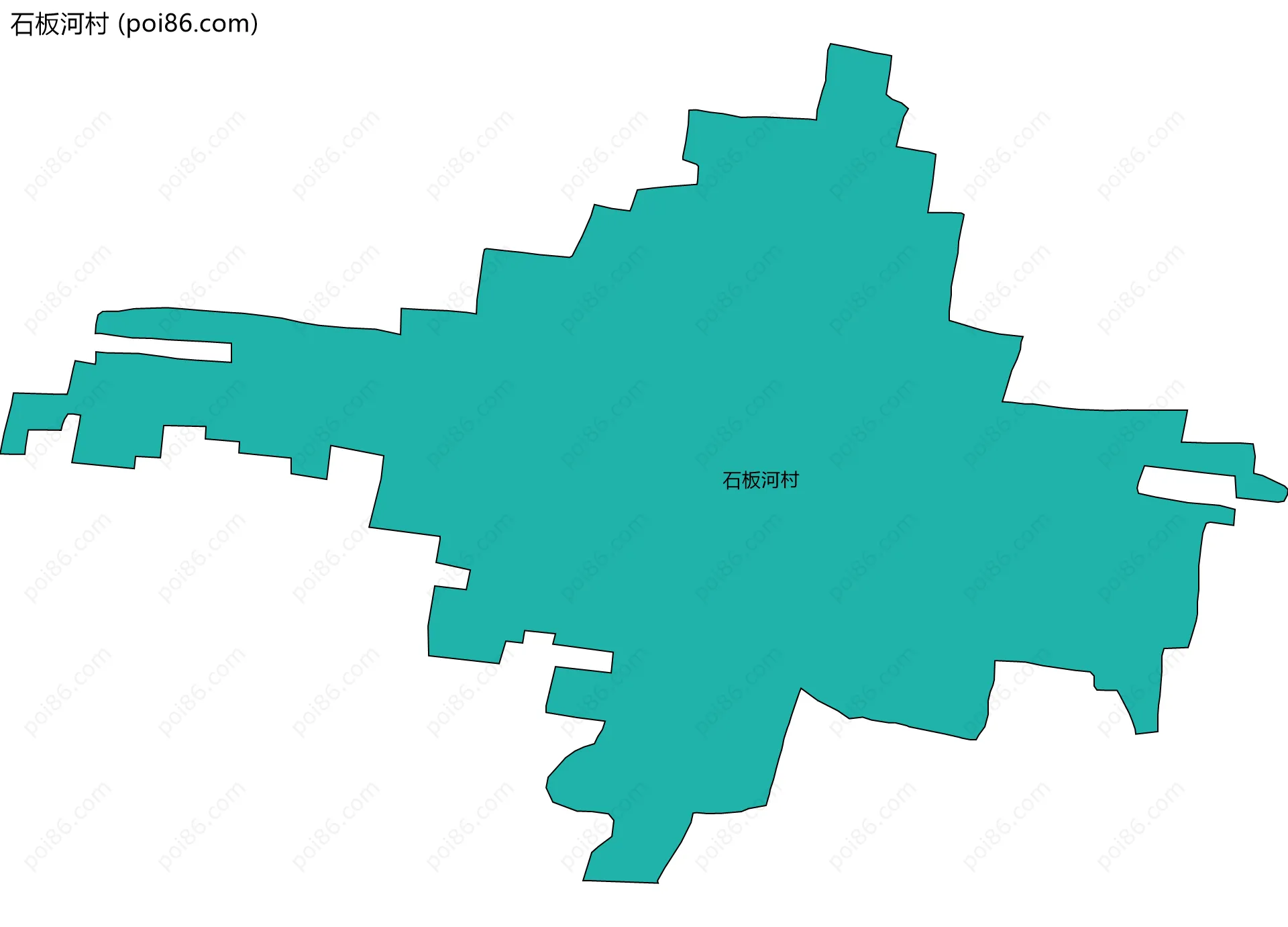 石板河村边界地图