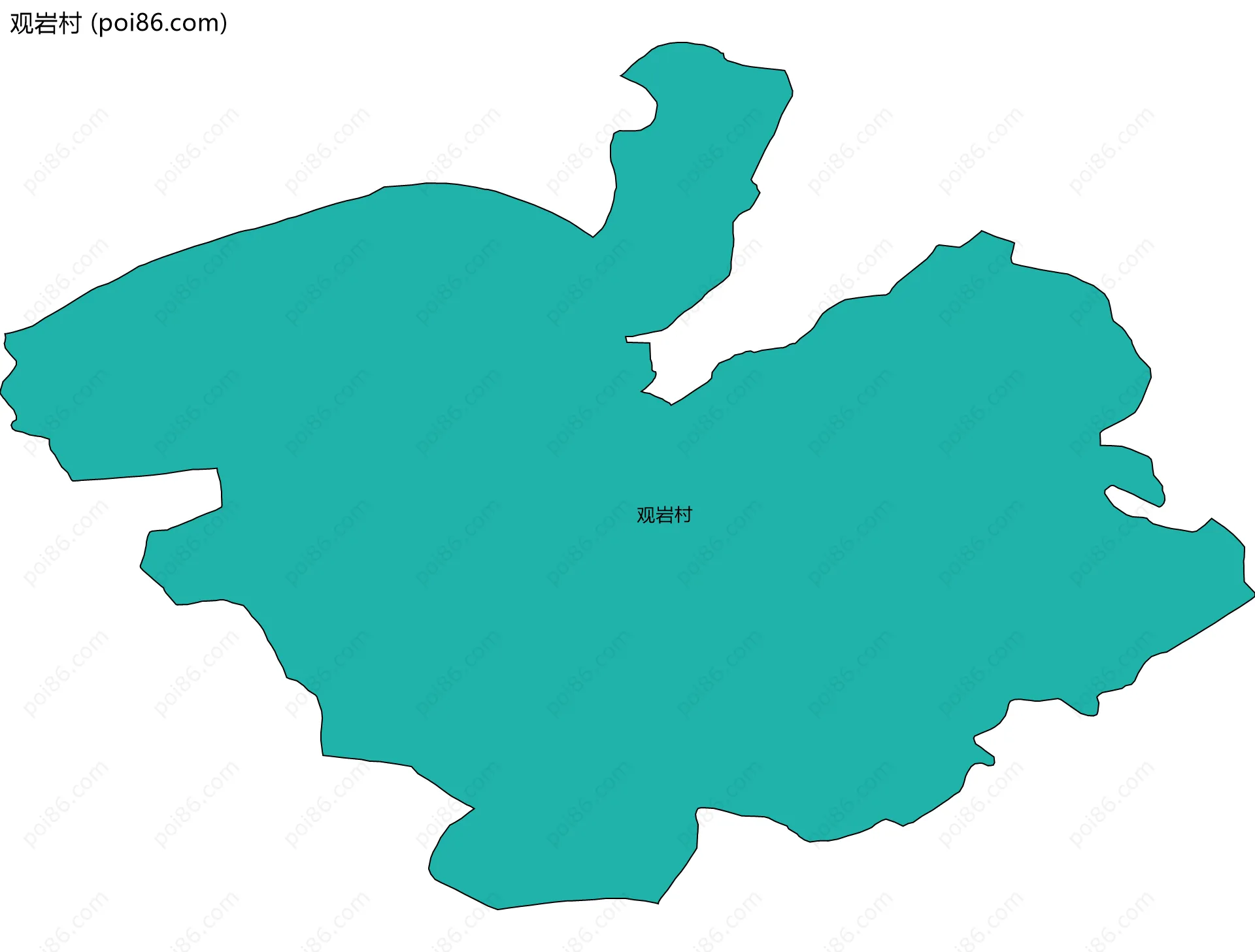 观岩村边界地图