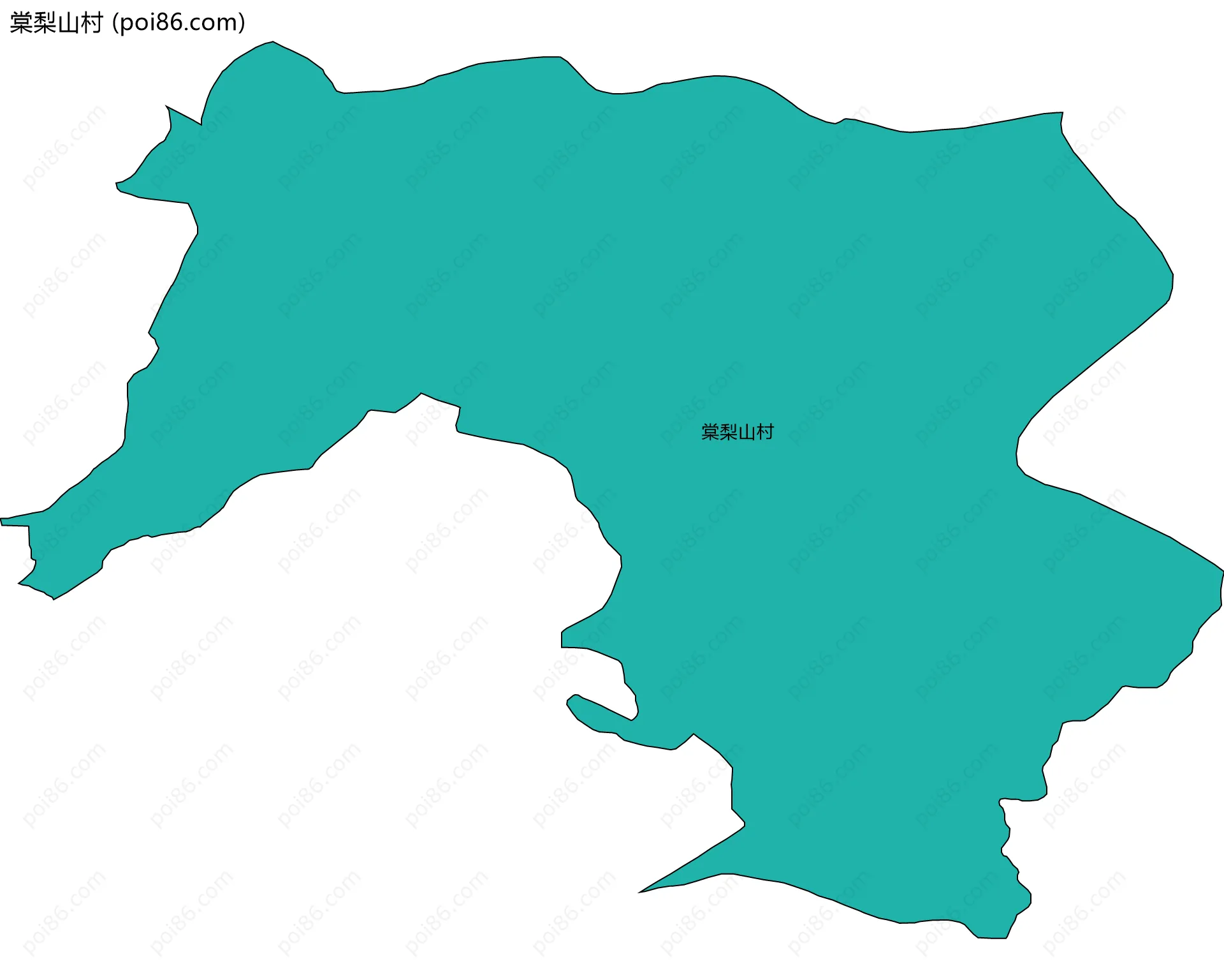 棠梨山村边界地图