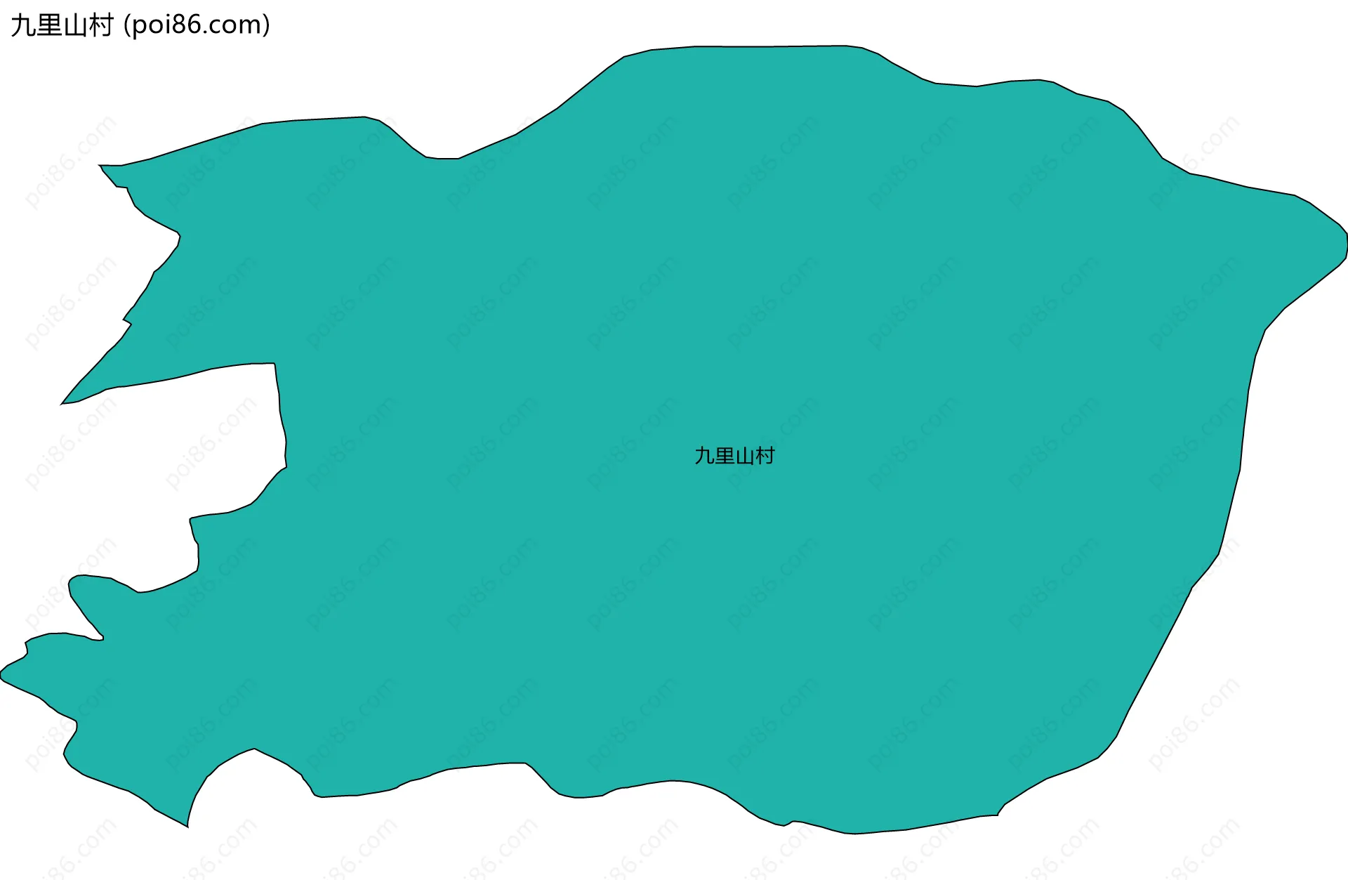 九里山村边界地图