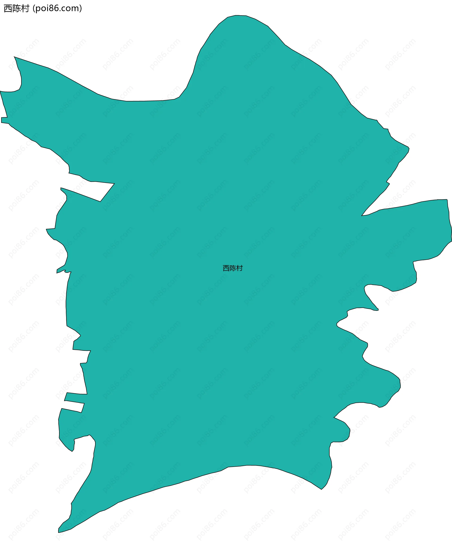 西陈村边界地图