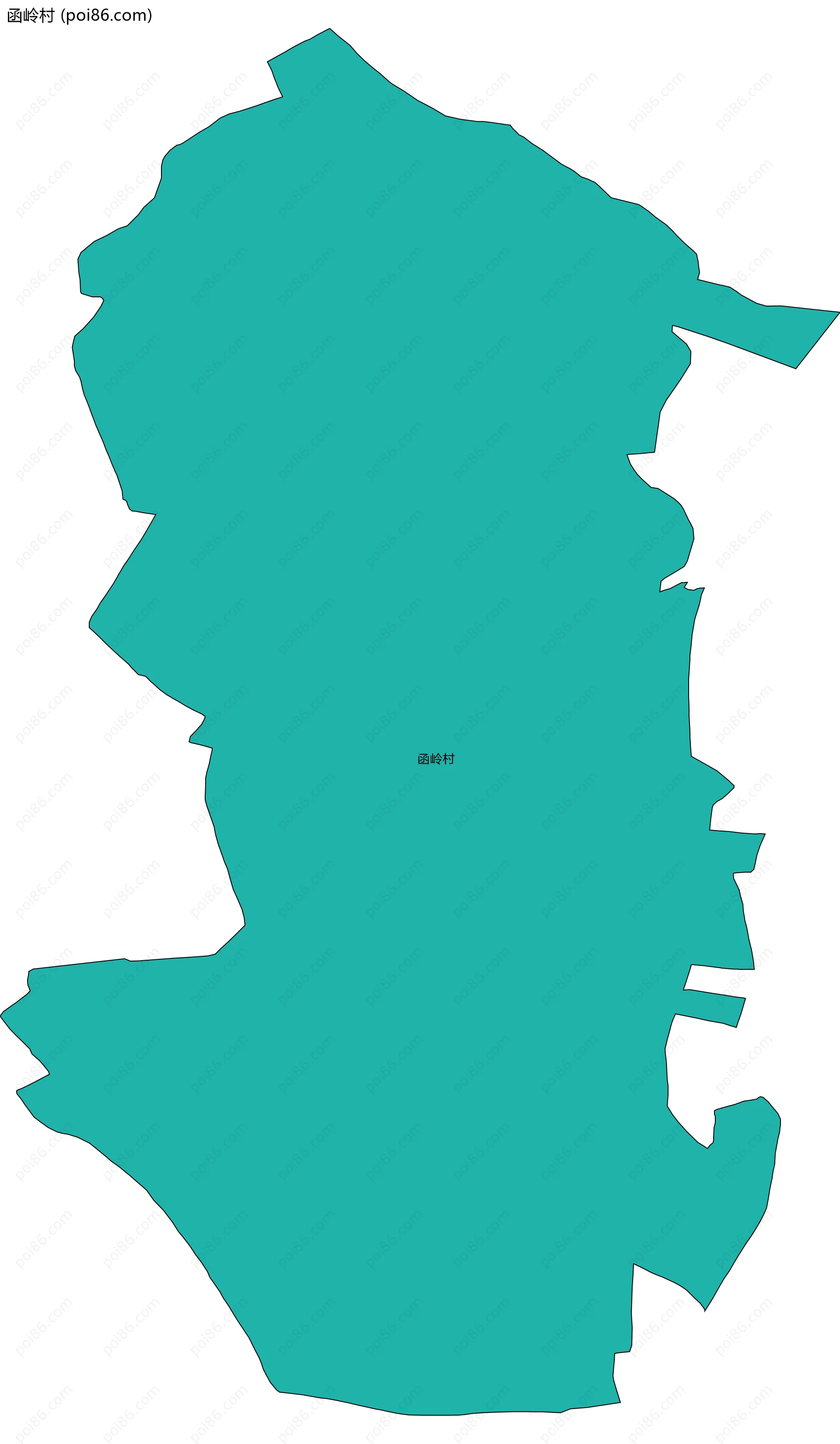 函岭村边界地图