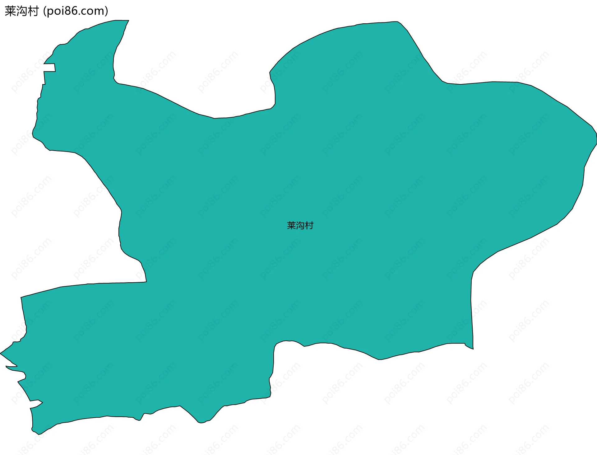 莱沟村边界地图