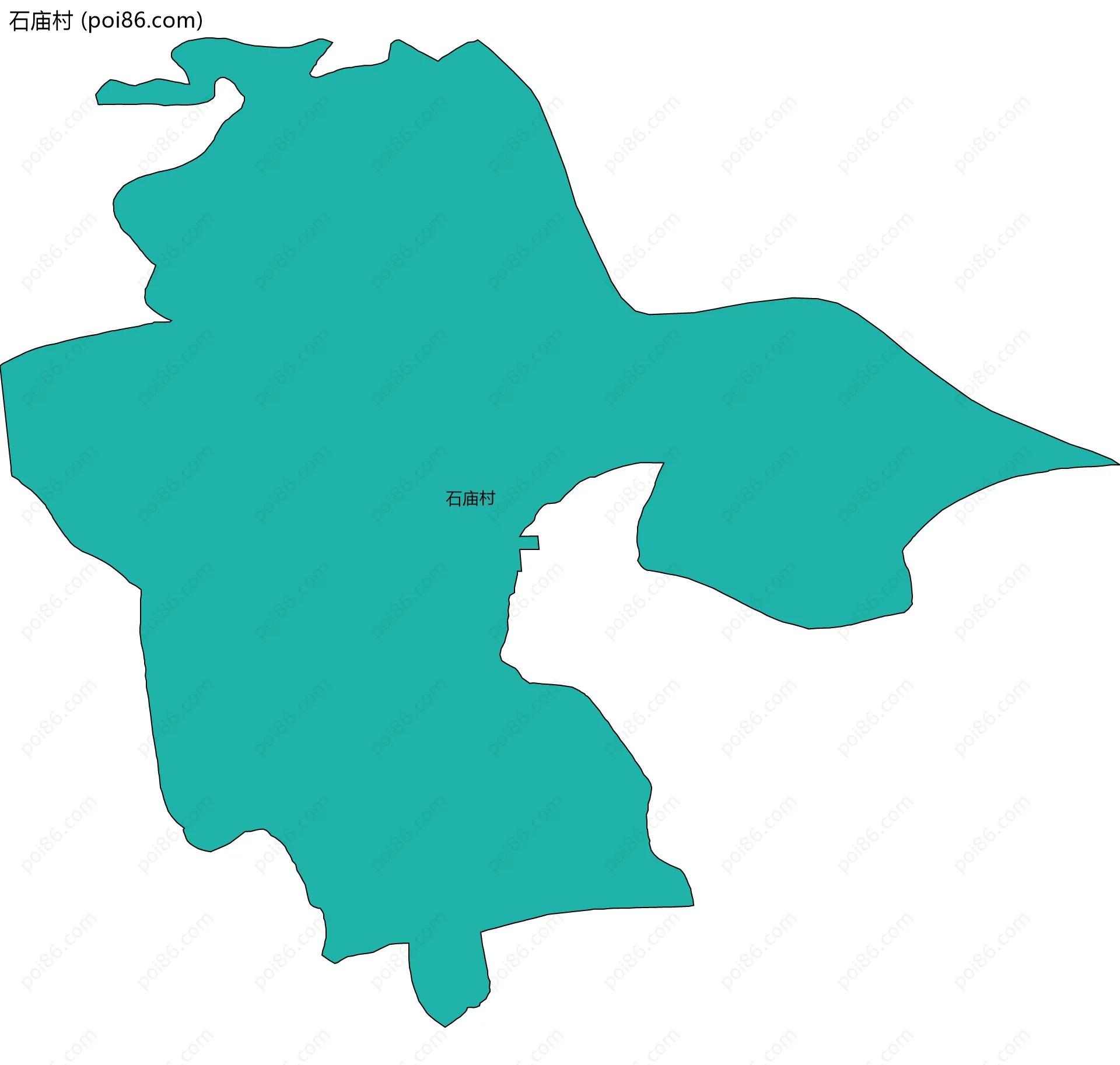 石庙村边界地图