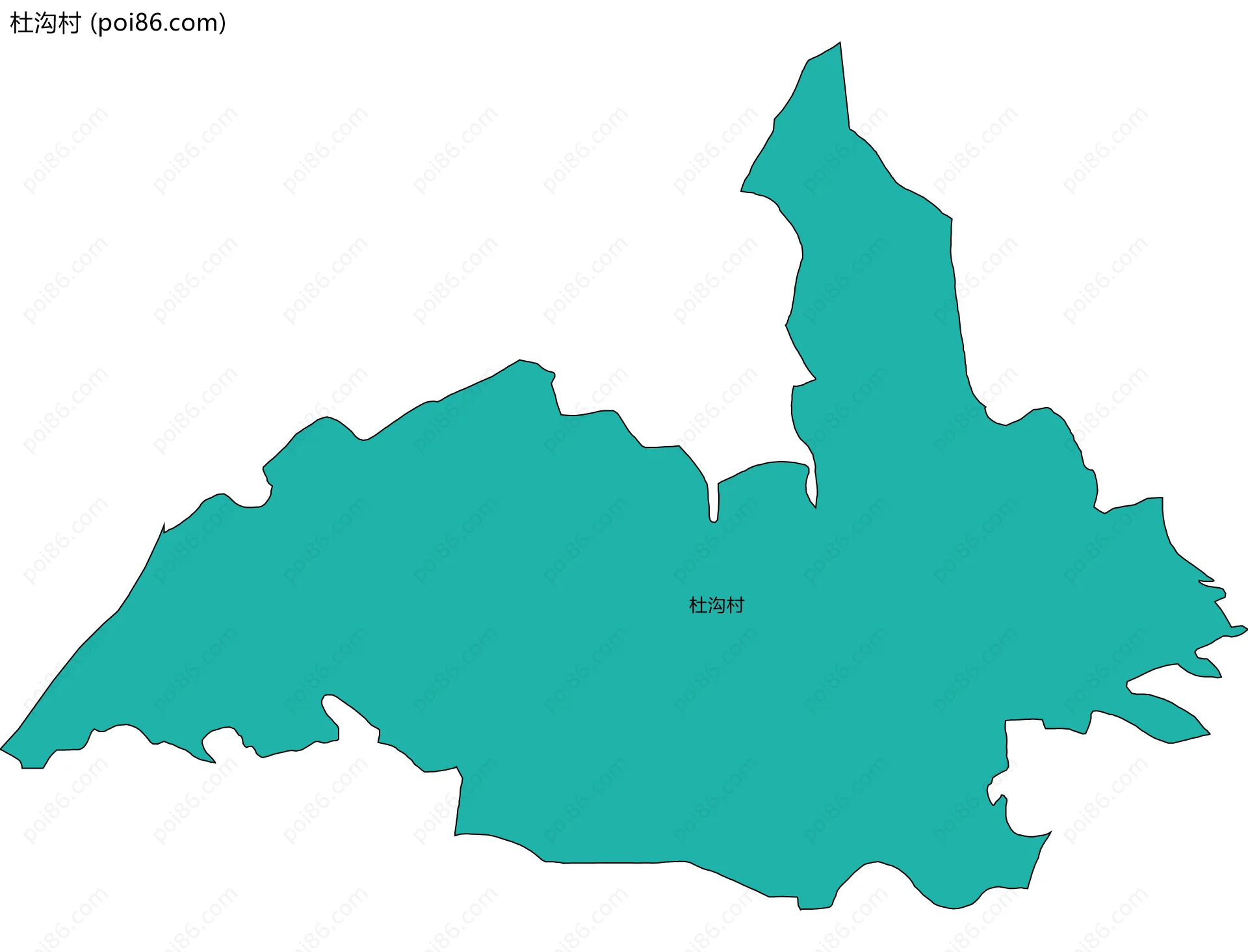 杜沟村边界地图