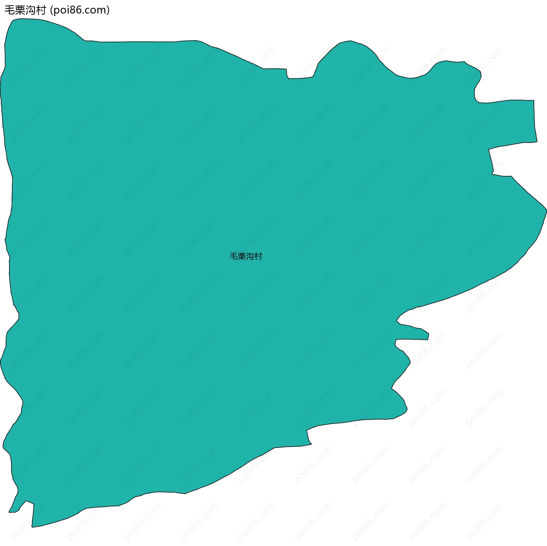 毛栗沟村边界地图