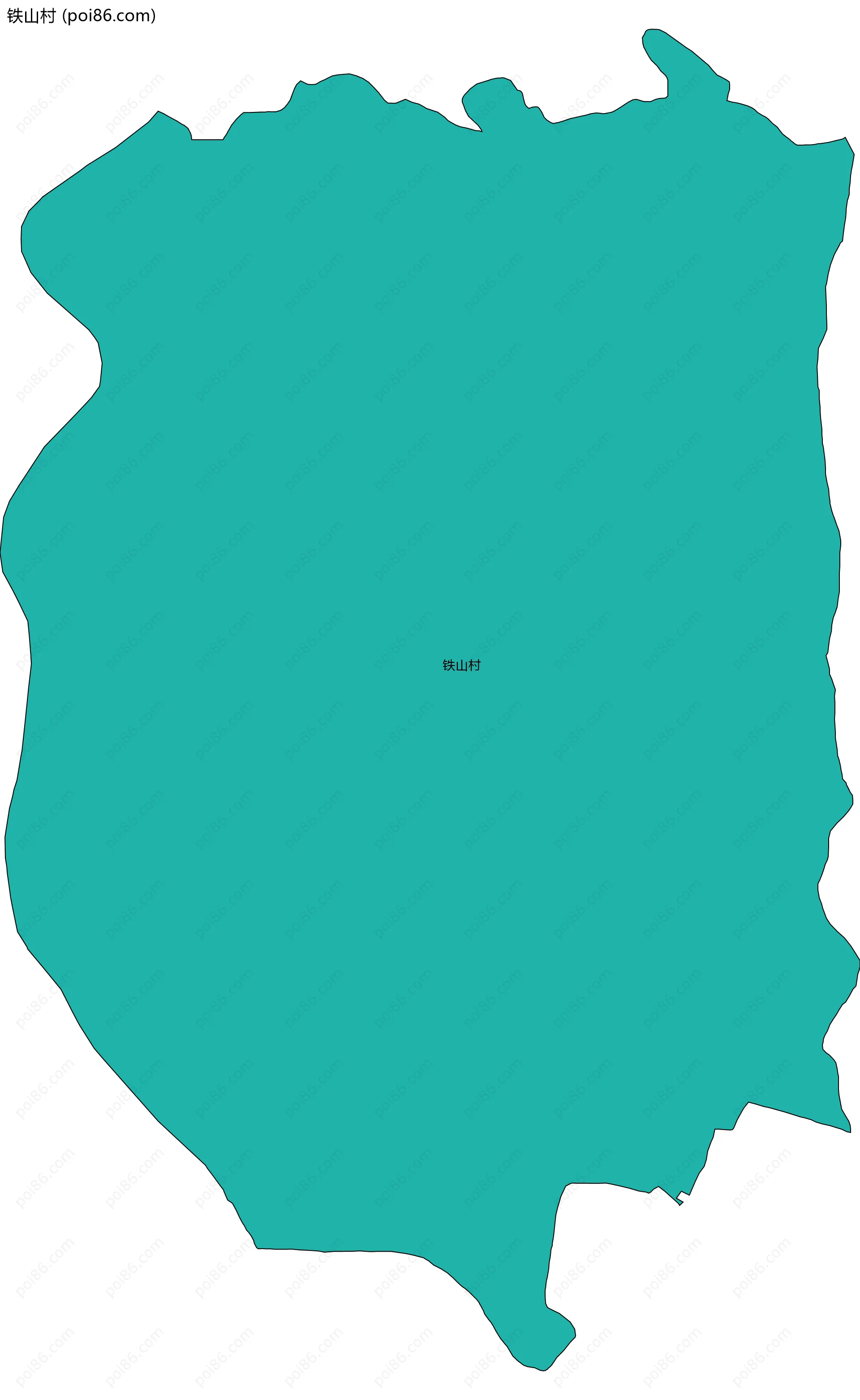 铁山村边界地图