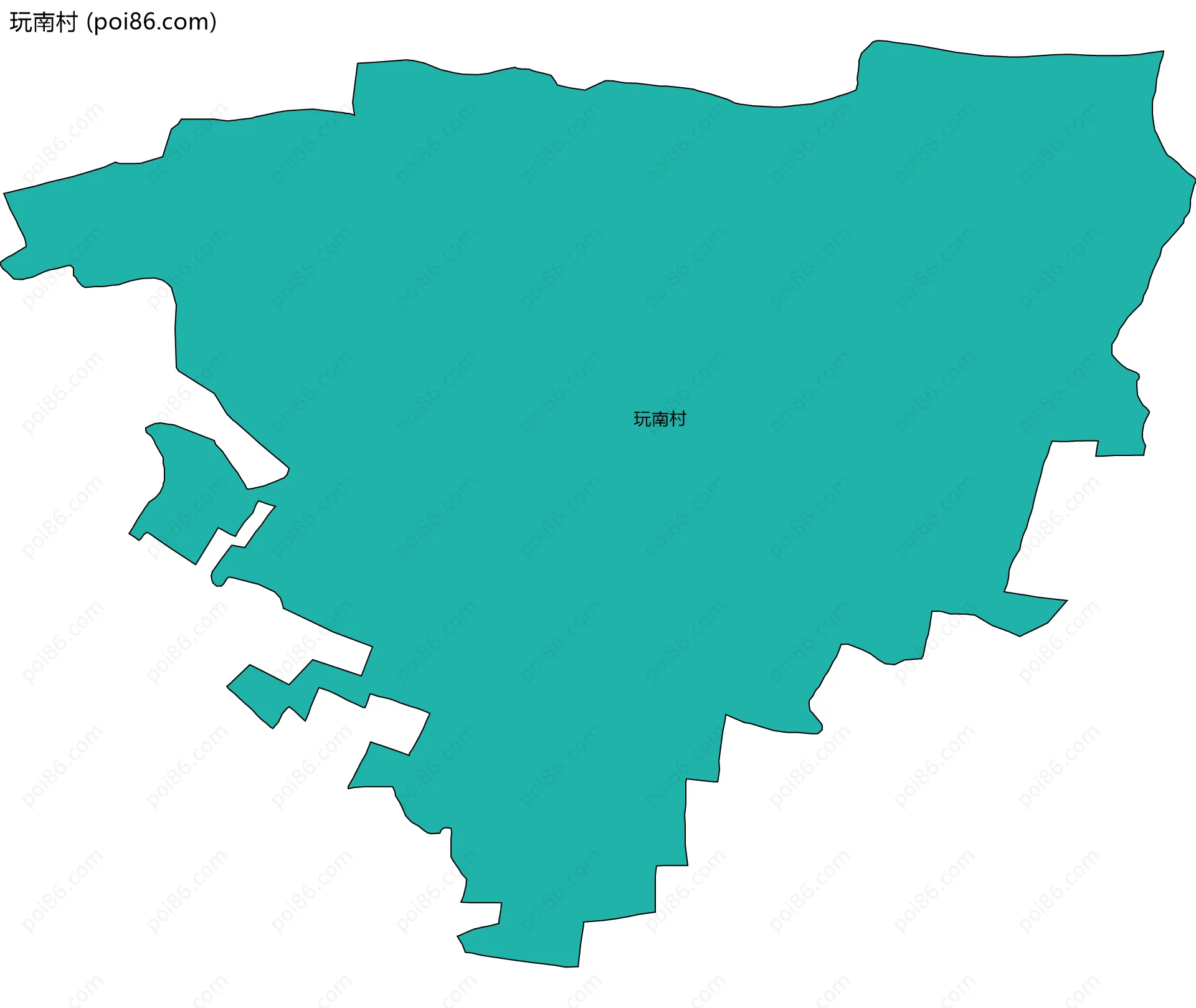 玩南村边界地图