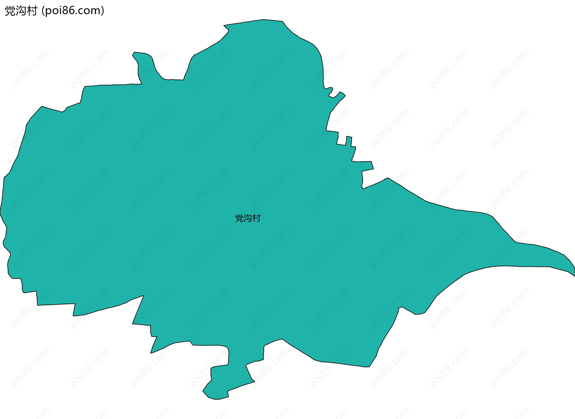 党沟村边界地图