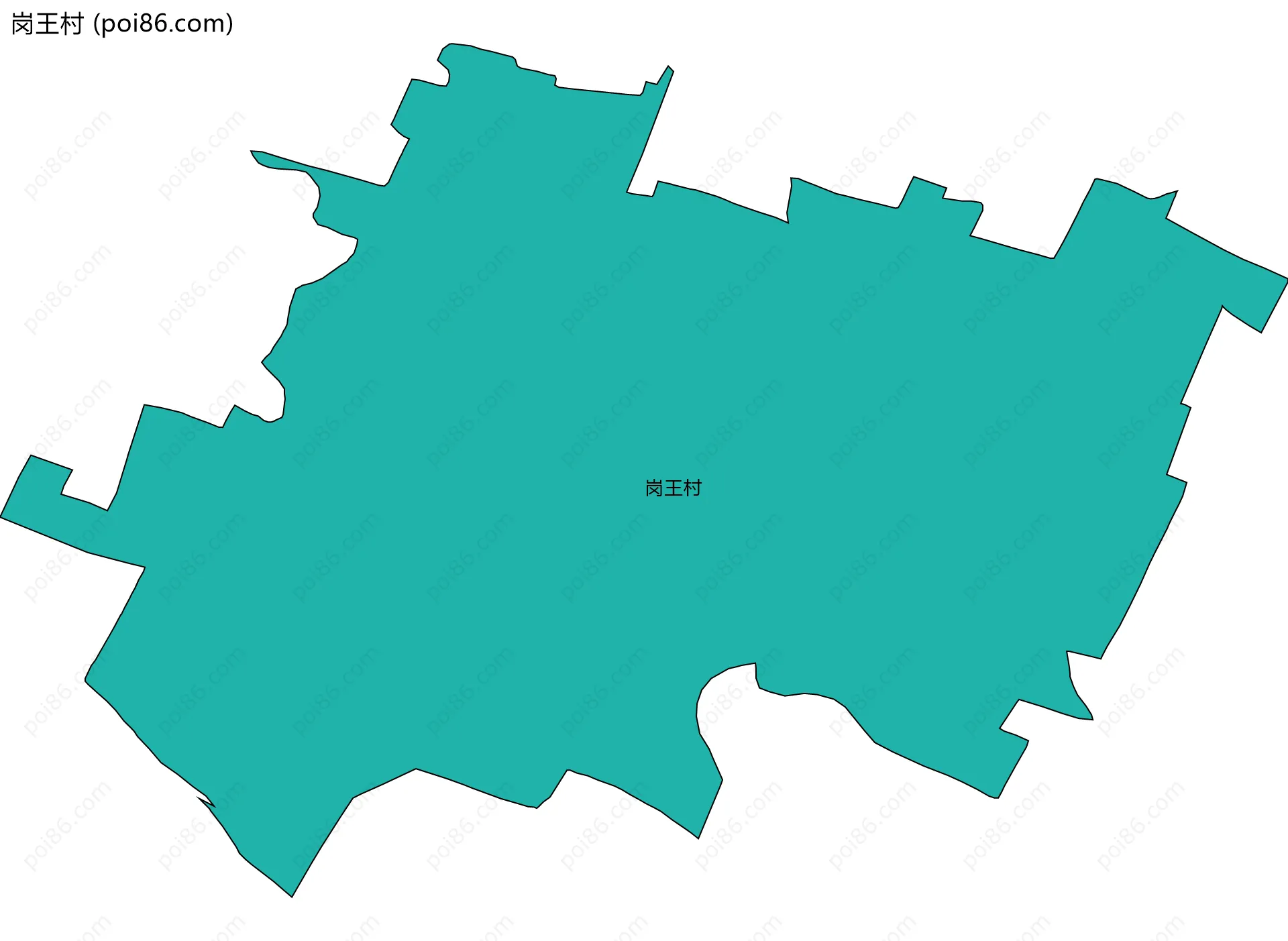 岗王村边界地图