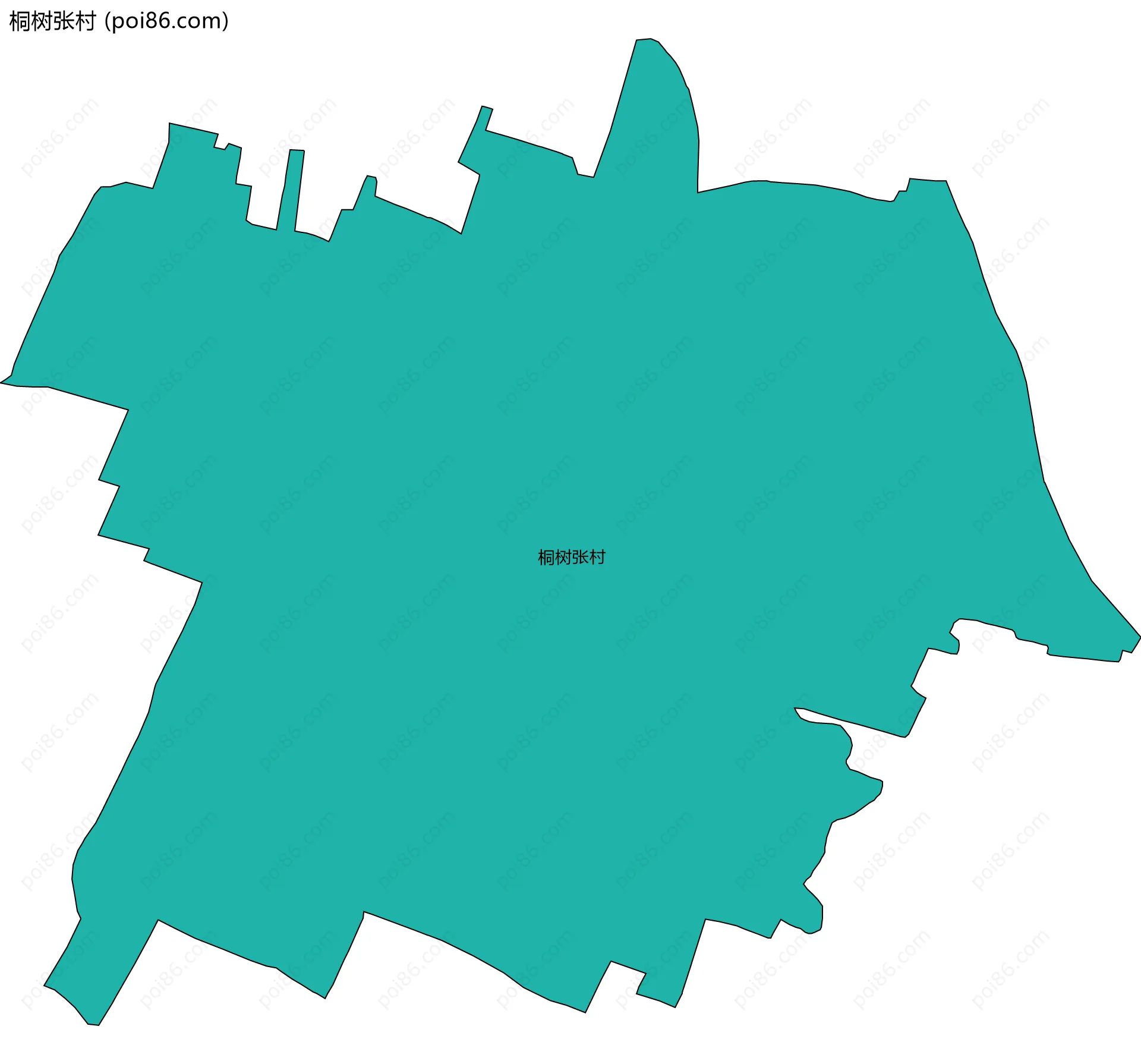 桐树张村边界地图
