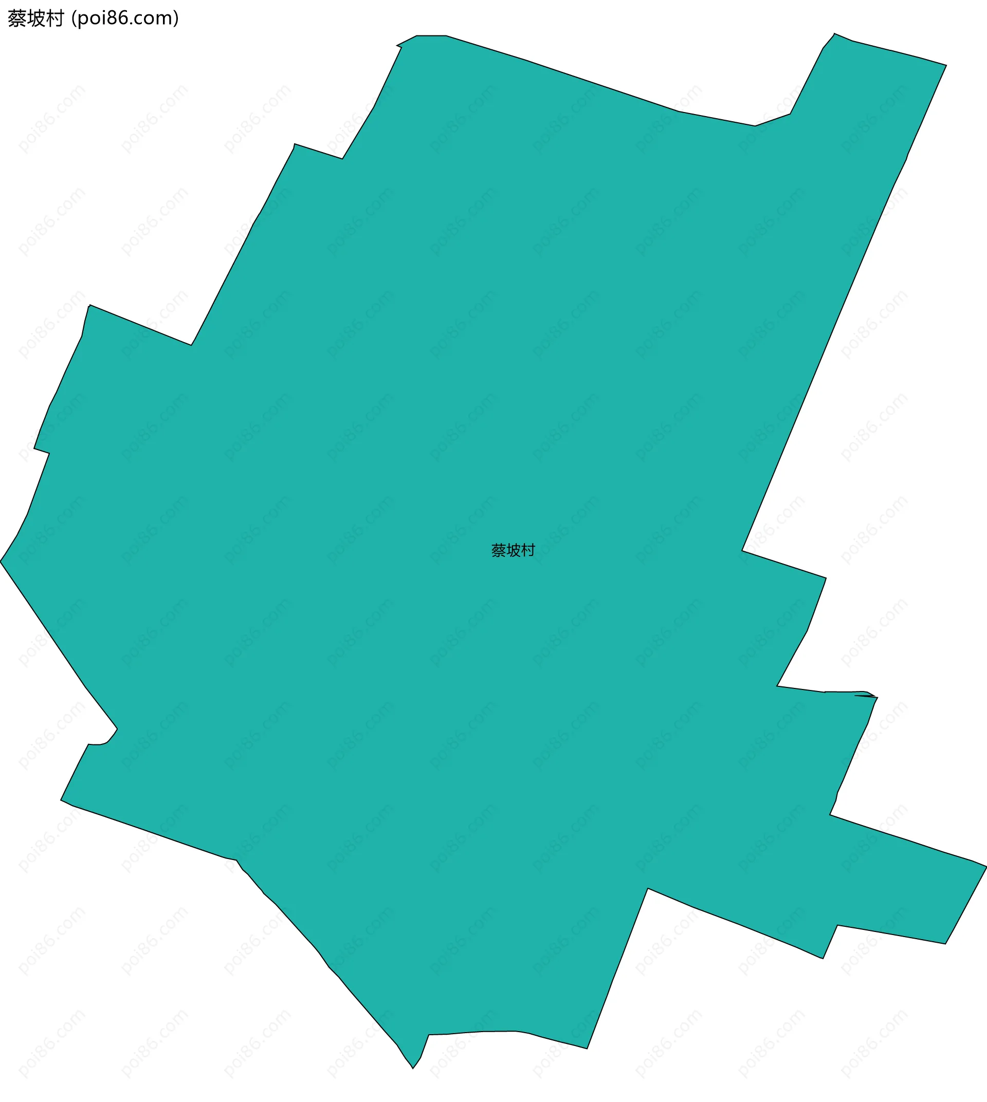 蔡坡村边界地图