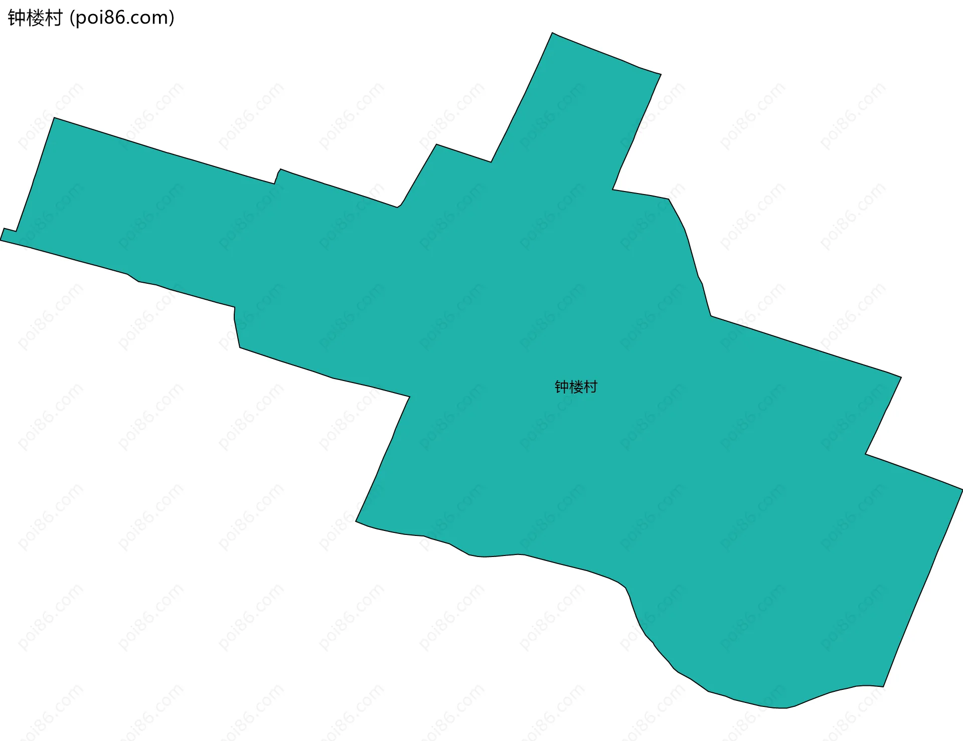 钟楼村边界地图