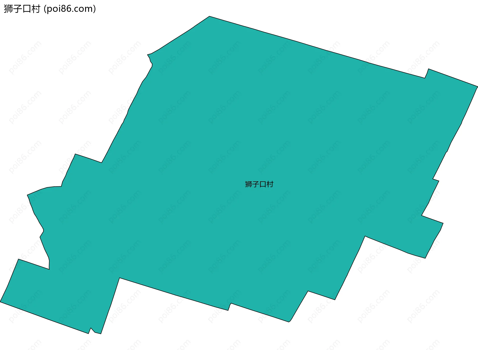 狮子口村边界地图