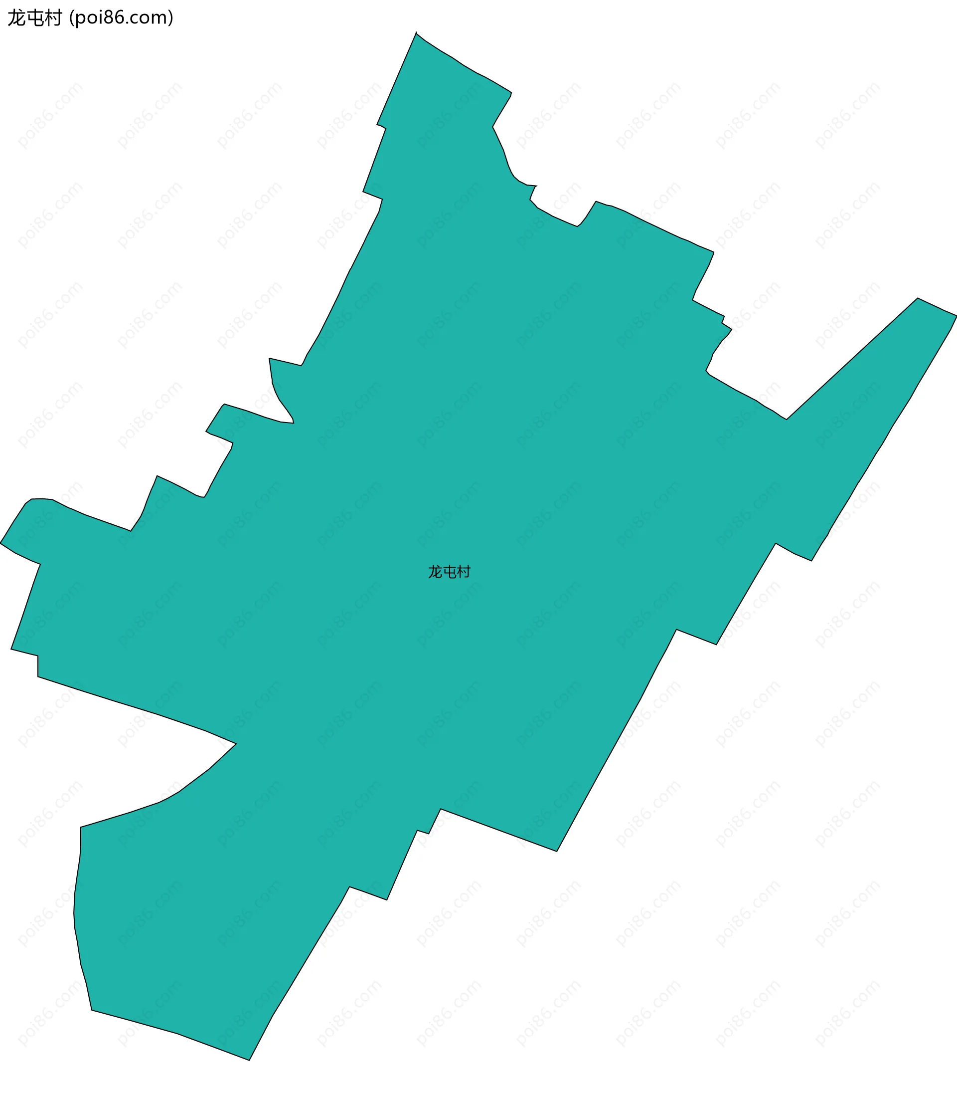 龙屯村边界地图