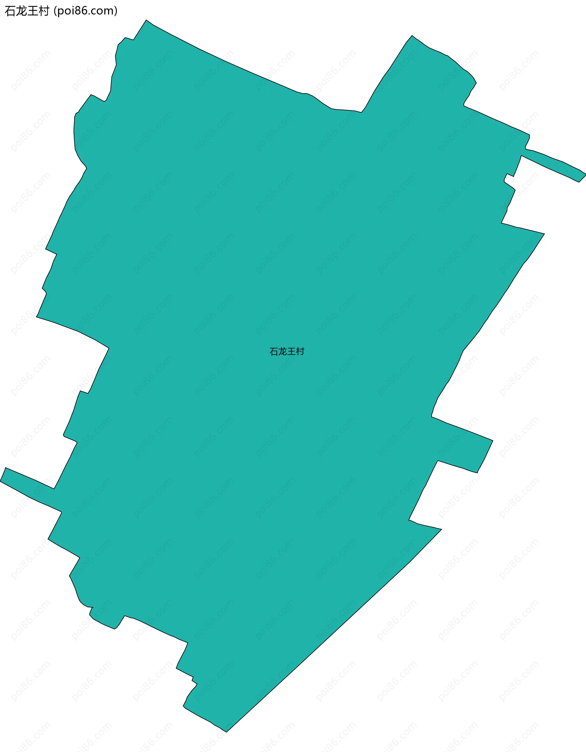 石龙王村边界地图