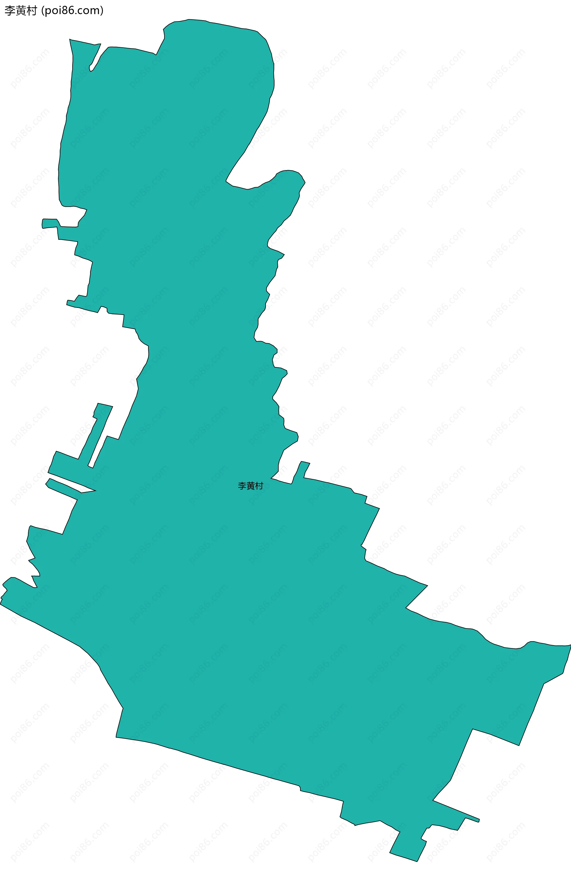 李黄村边界地图