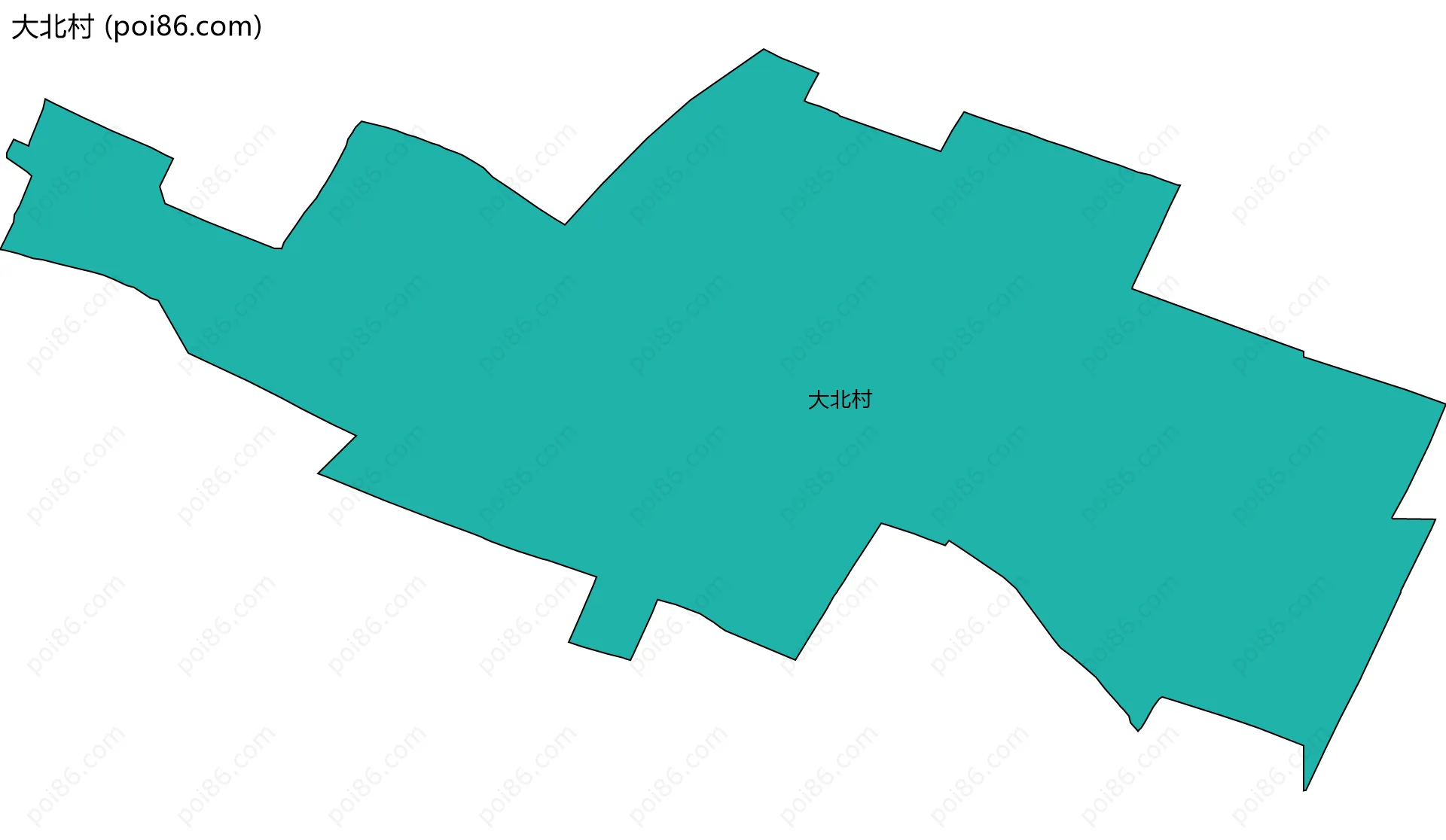 大北村边界地图