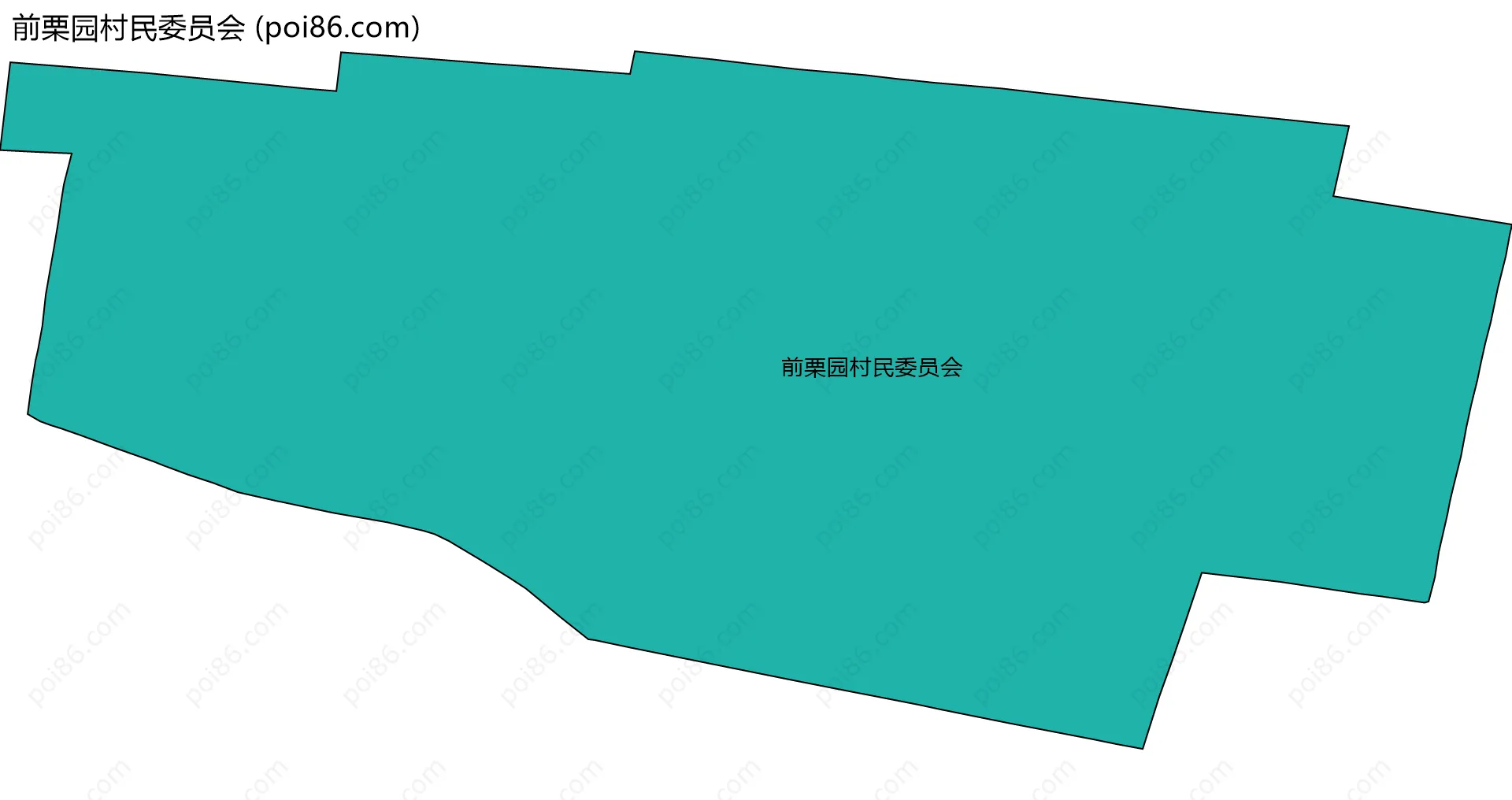 前栗园村民委员会边界地图