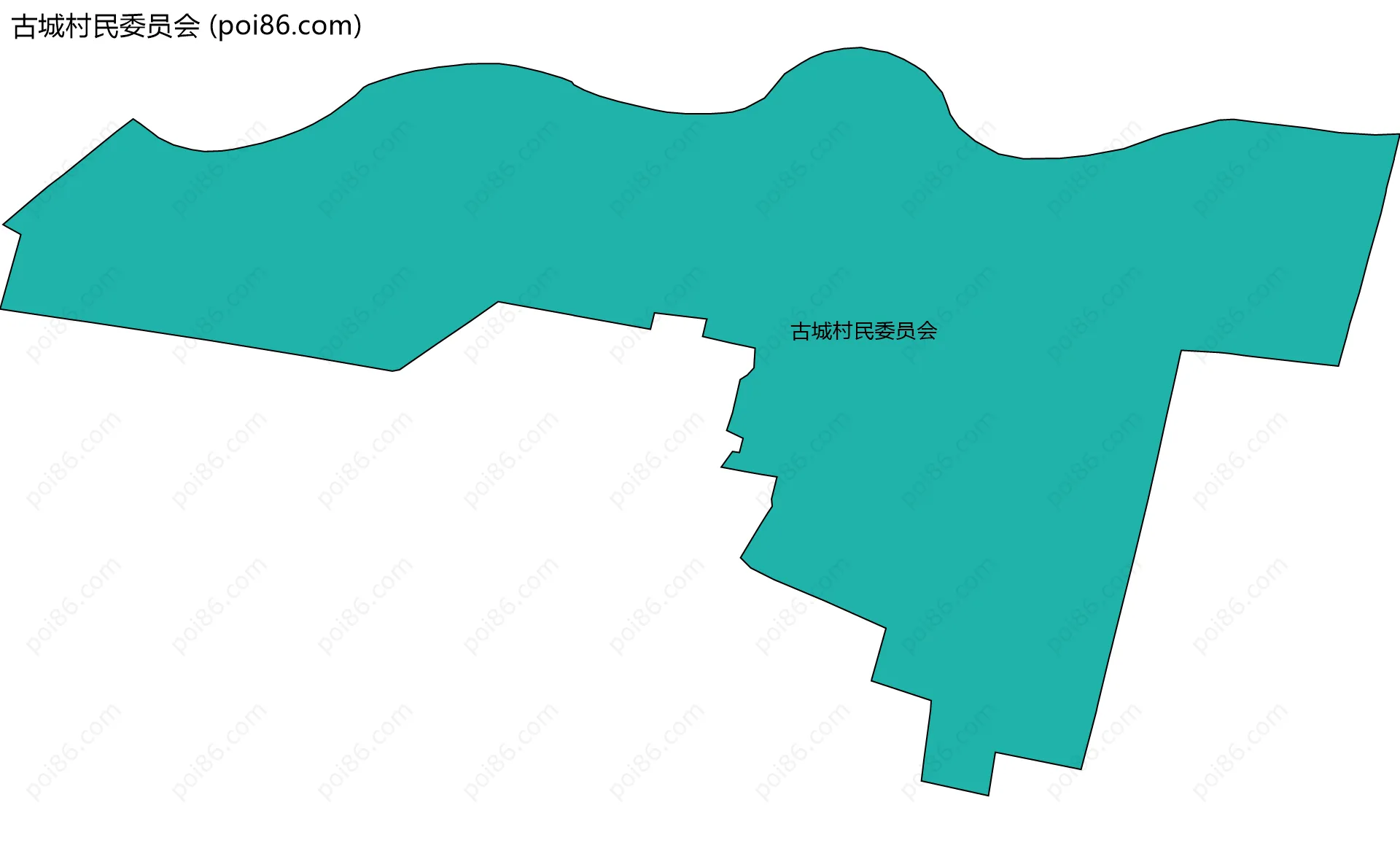 古城村民委员会边界地图
