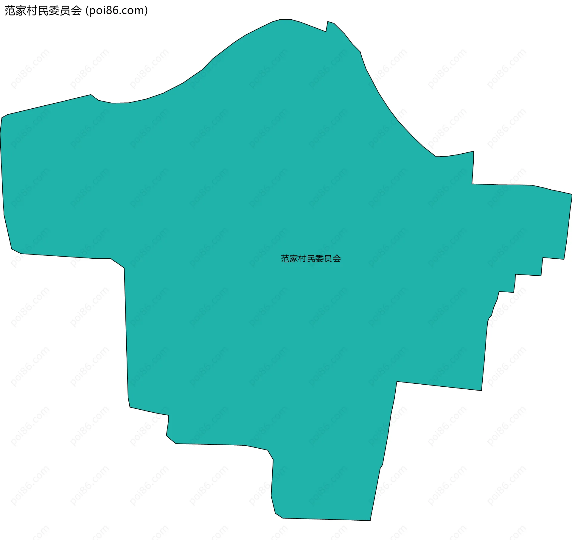 范家村民委员会边界地图