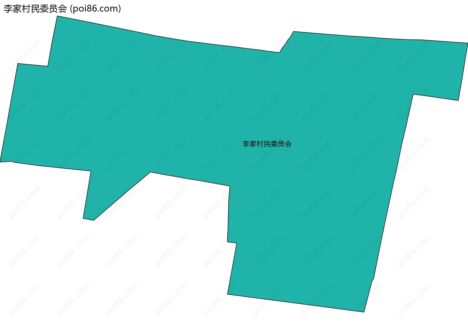 李家村民委员会边界地图
