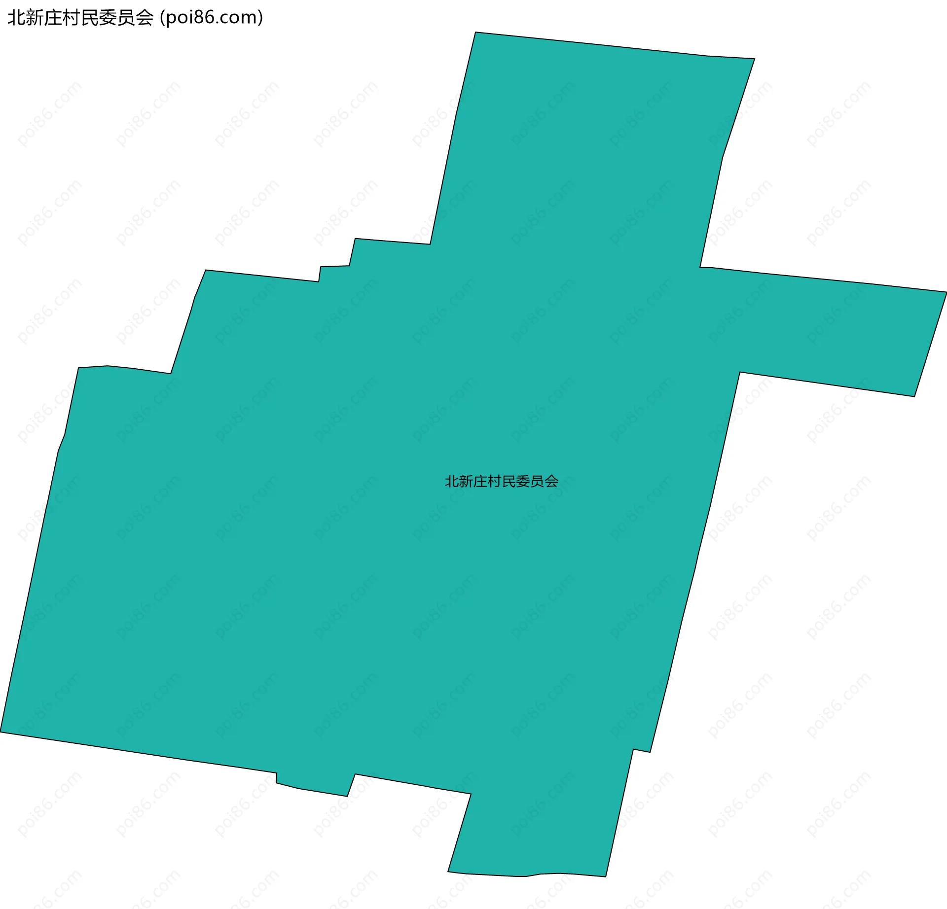 北新庄村民委员会边界地图