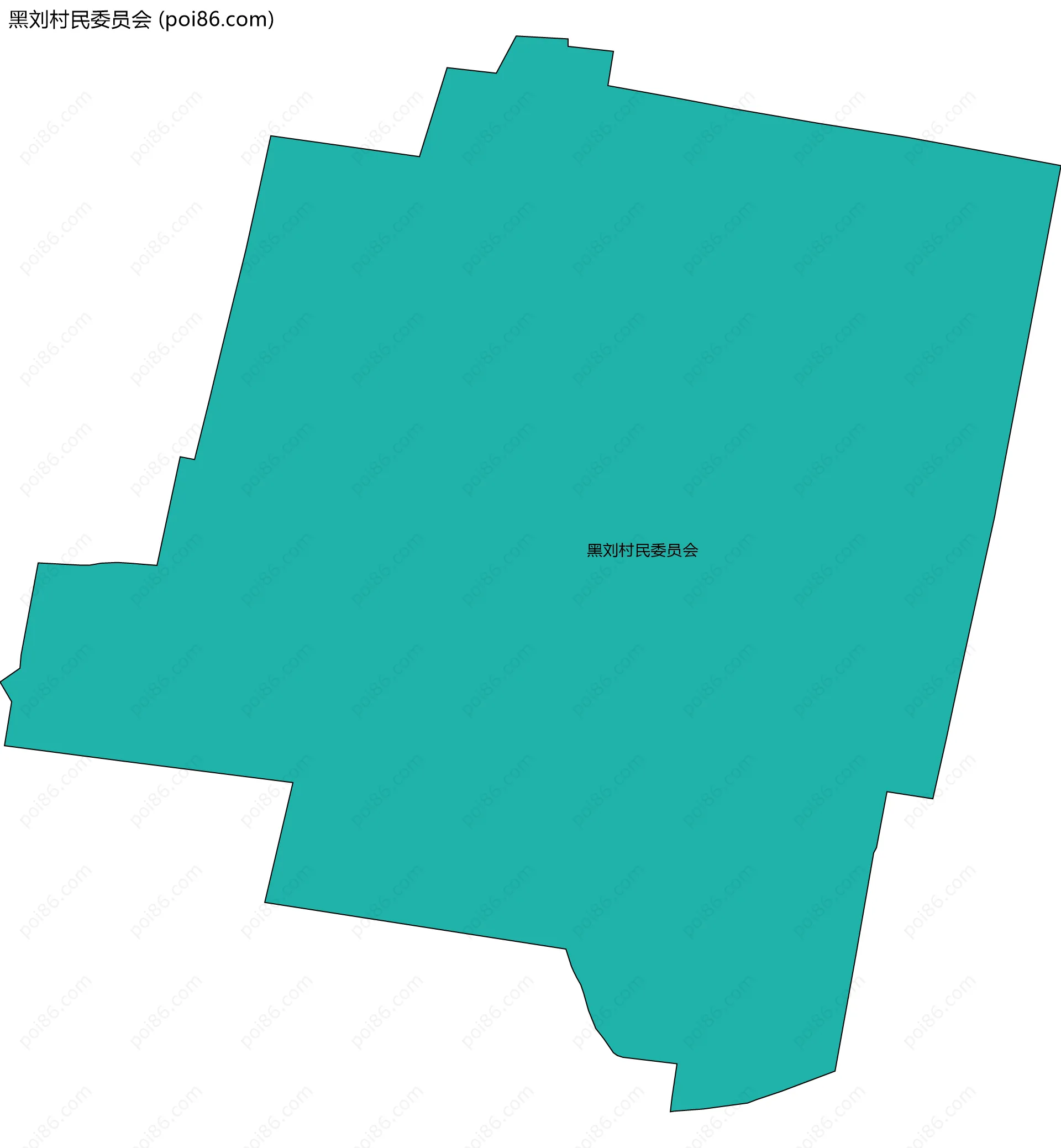 黑刘村民委员会边界地图