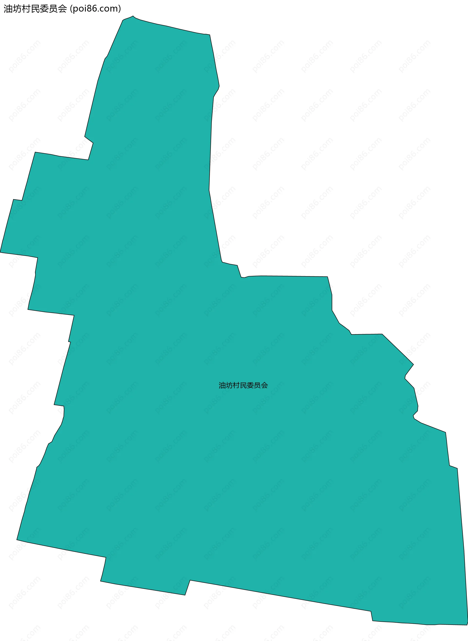 油坊村民委员会边界地图