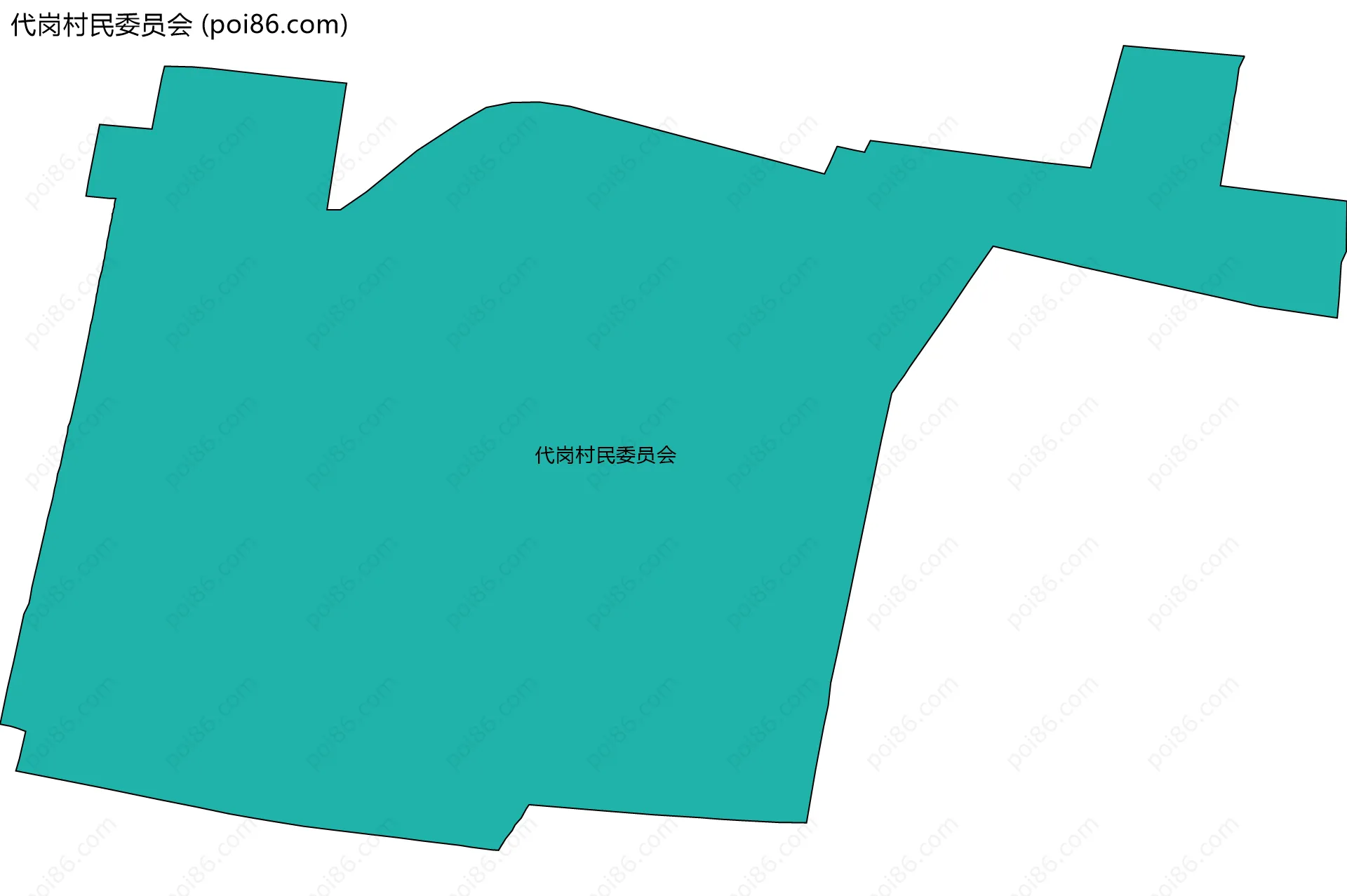 代岗村民委员会边界地图