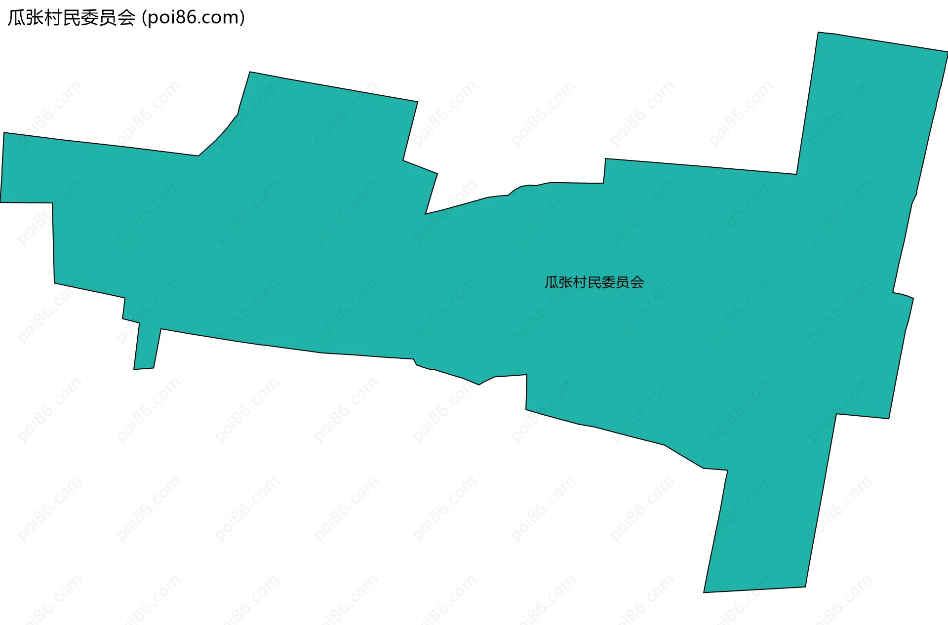 瓜张村民委员会边界地图