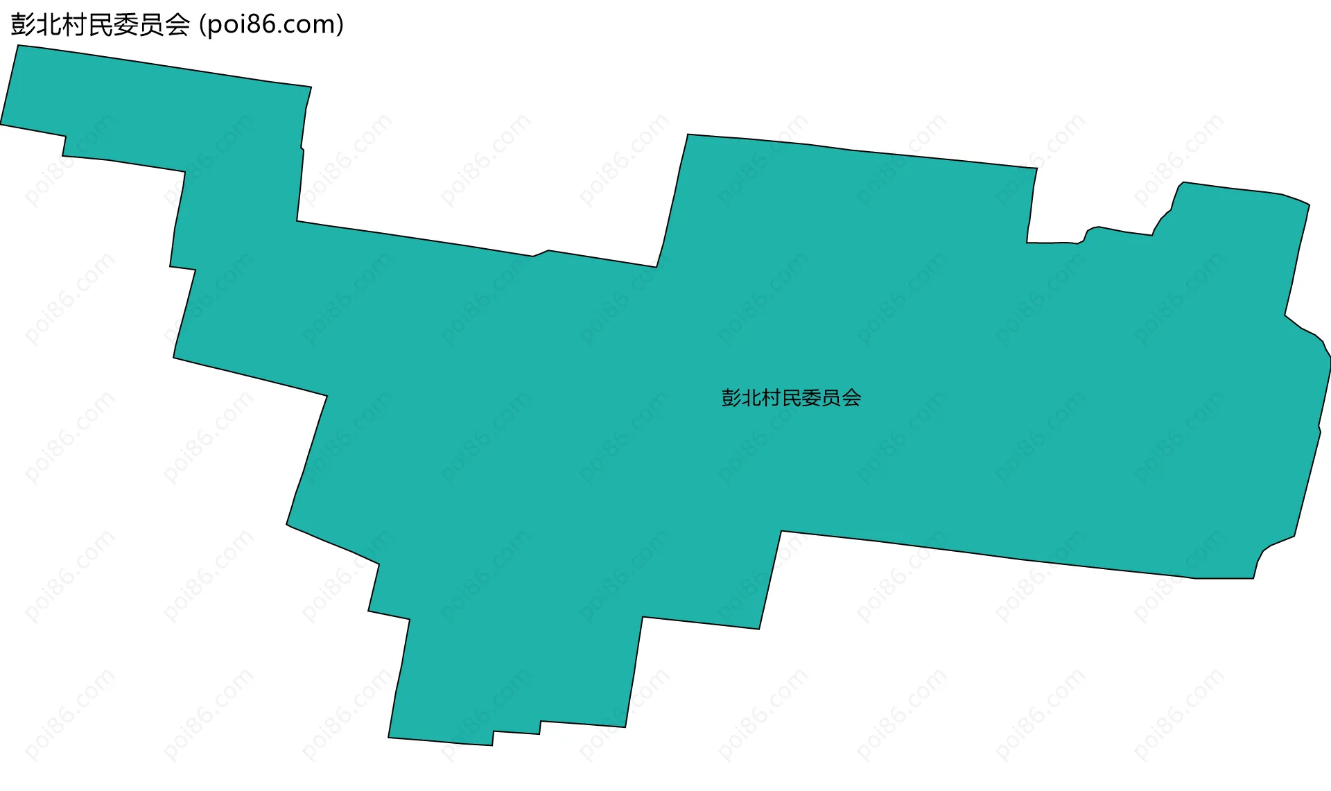 彭北村民委员会边界地图