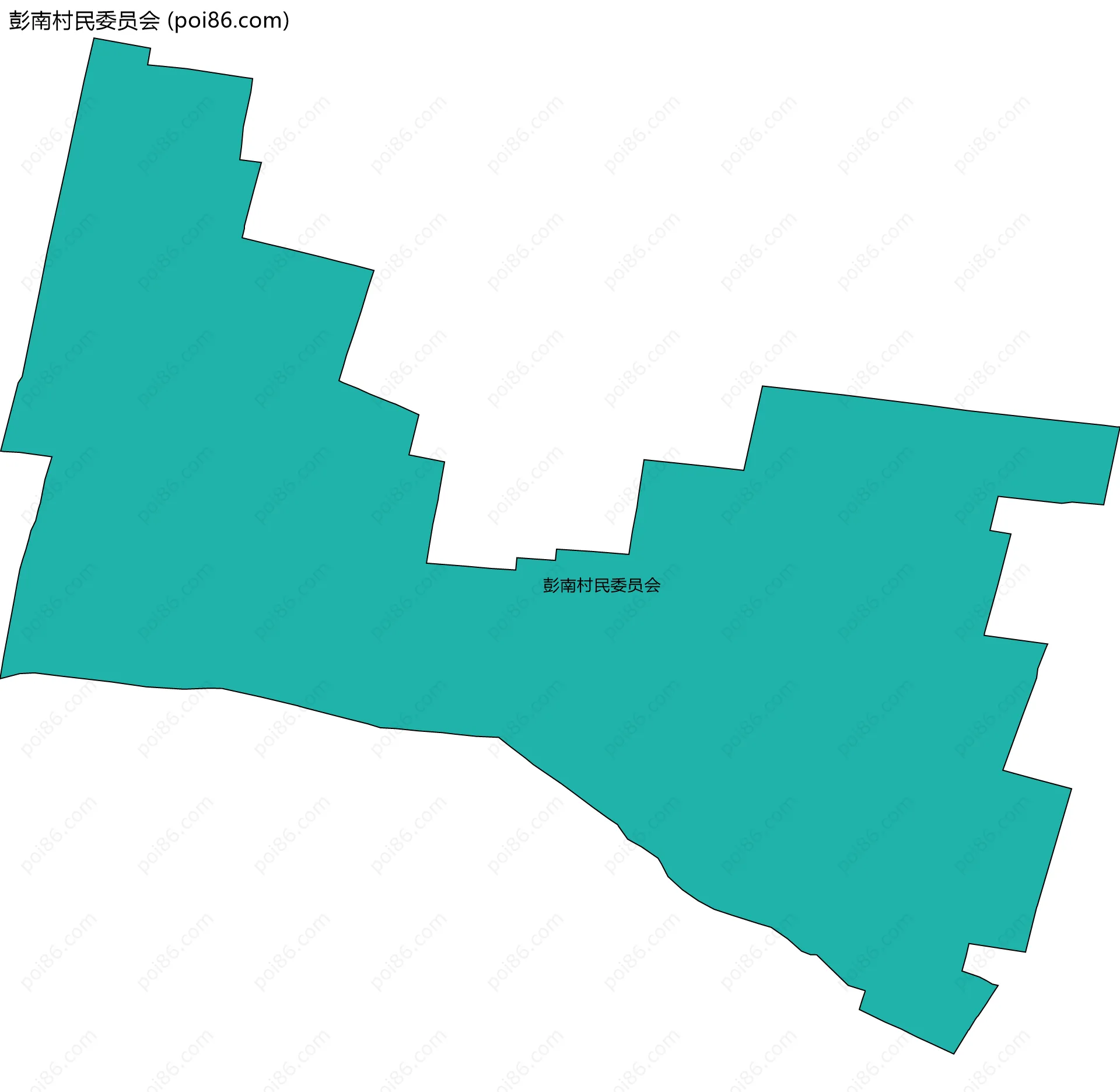 彭南村民委员会边界地图