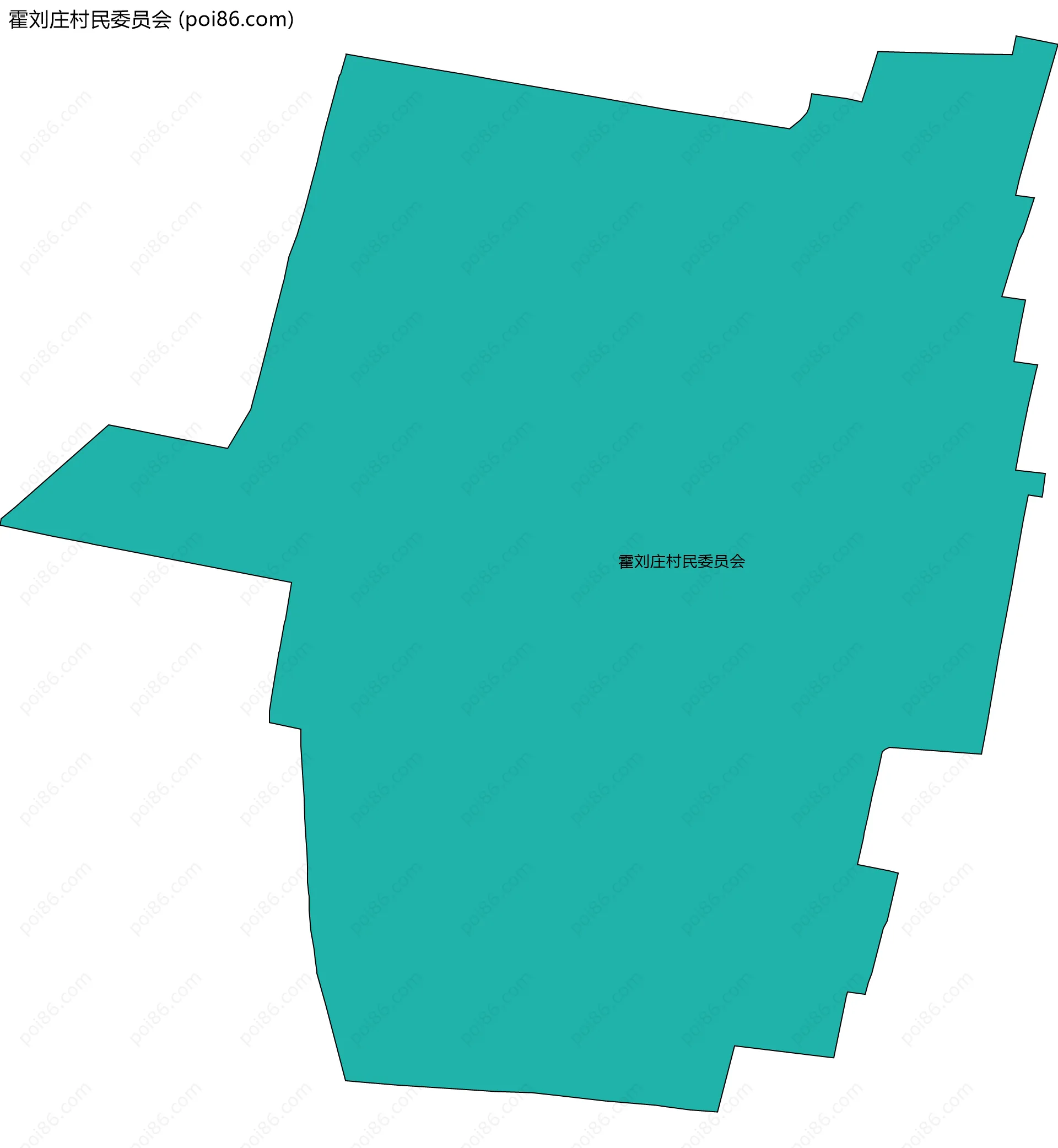 霍刘庄村民委员会边界地图
